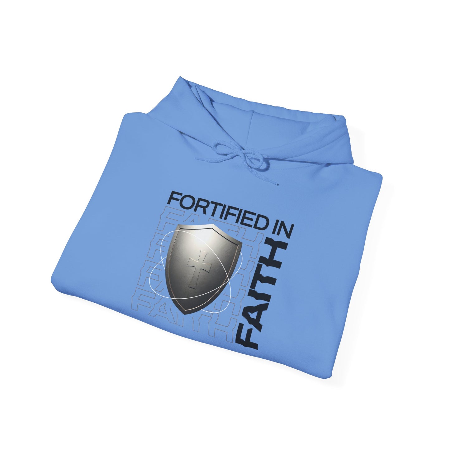 "Fortified In Faith " Unisex Heavy Blend™ Hoodies - The Shield of Light