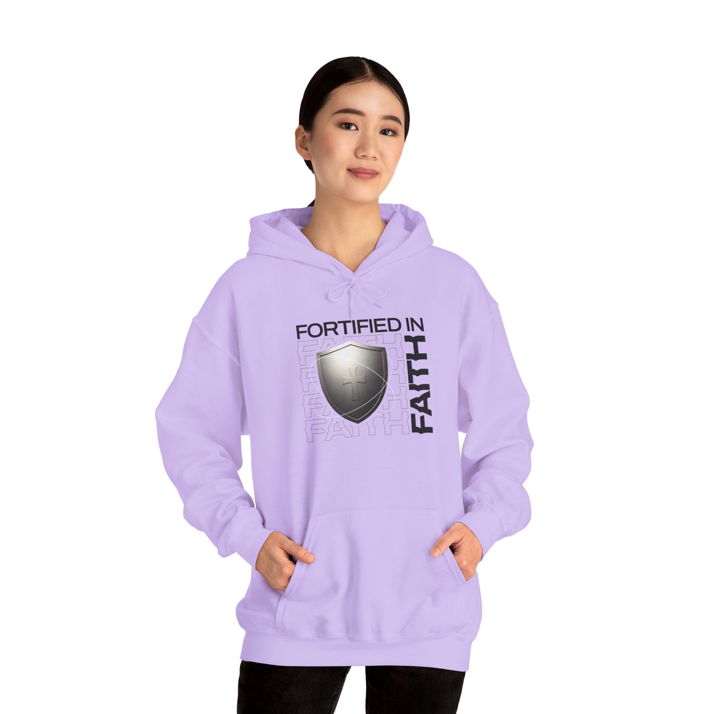 "Fortified In Faith " Unisex Heavy Blend™ Hoodies - The Shield of Light