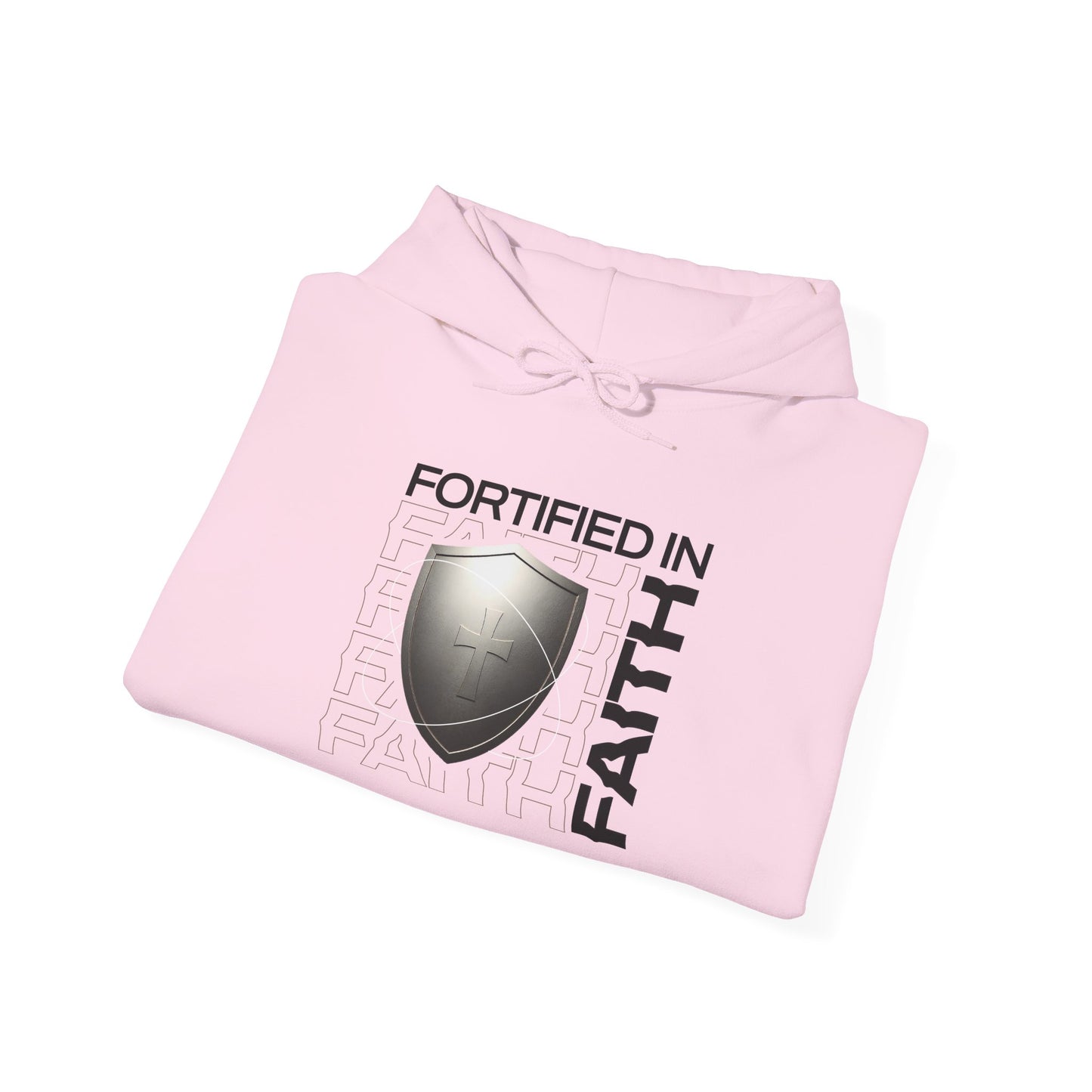 "Fortified In Faith " Unisex Heavy Blend™ Hoodies - The Shield of Light