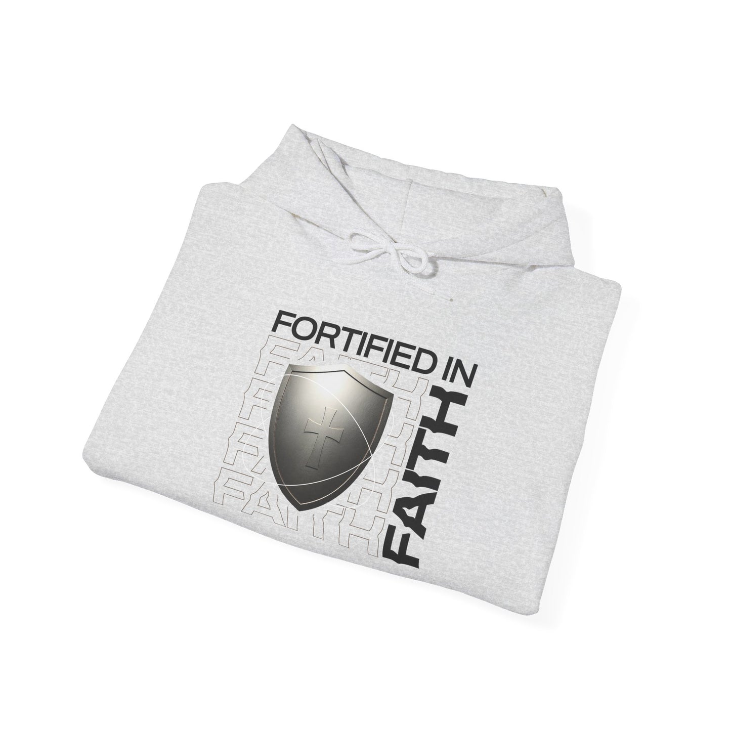 "Fortified In Faith " Unisex Heavy Blend™ Hoodies - The Shield of Light