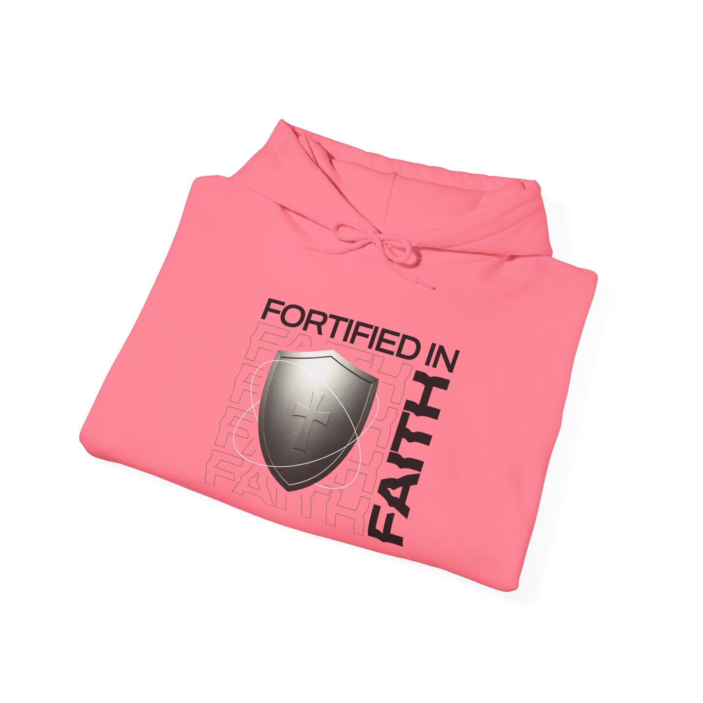 "Fortified In Faith " Unisex Heavy Blend™ Hoodies - The Shield of Light
