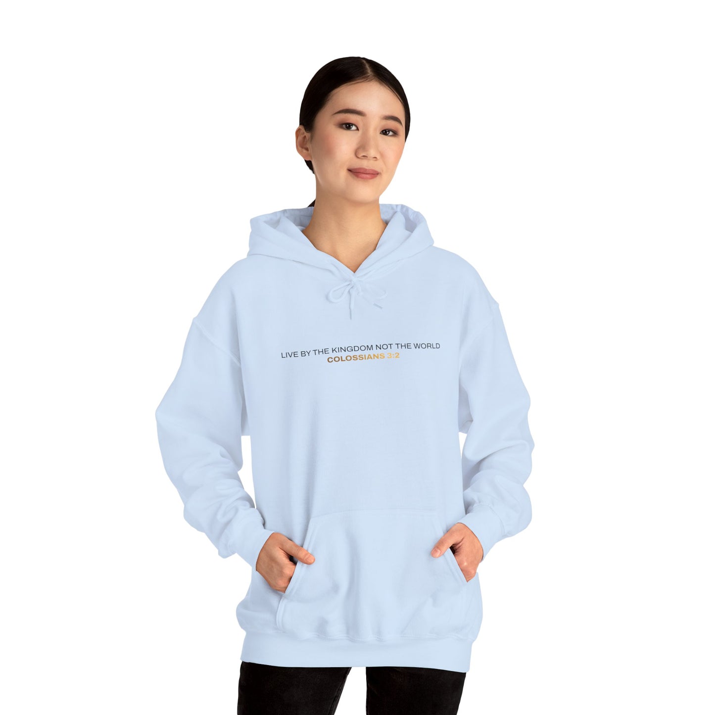 "Live By the Kingdom Not the World Colossians 3:2" Unisex Heavy Blend™ Hoodies - The Shield of Light