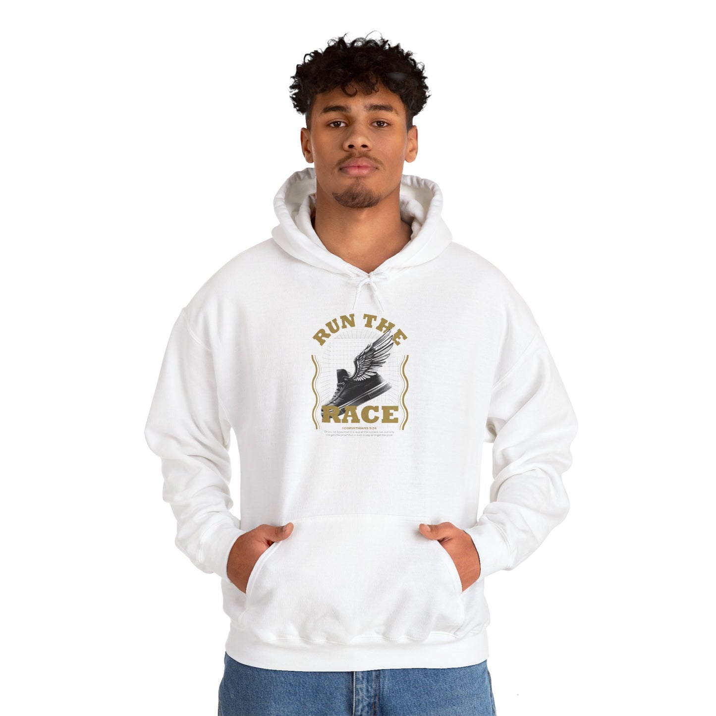"Run The Race" Unisex Heavy Blend™ Hoodies - The Shield of Light