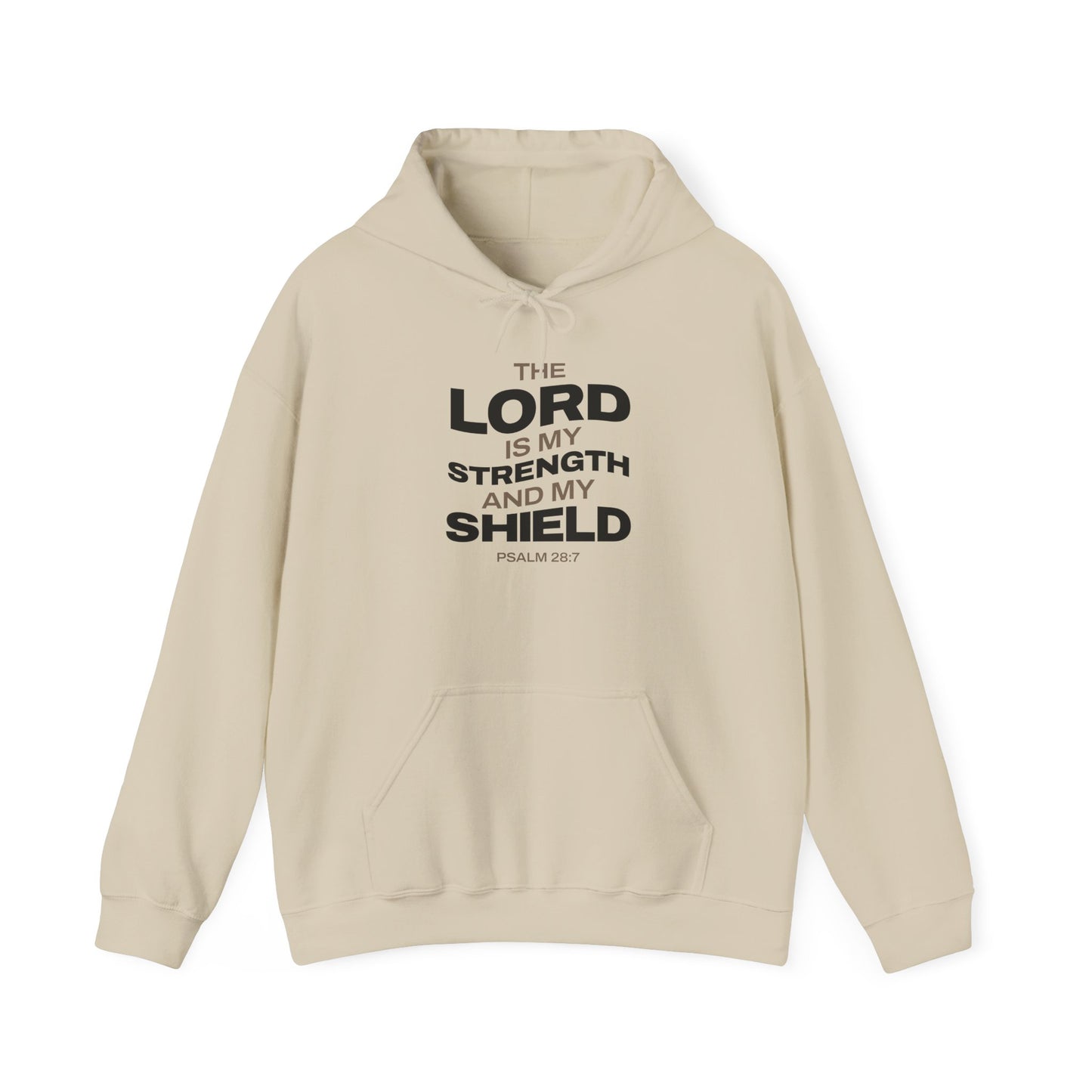 "The Lord Is My Strength and My Shield Psalm 28:7" Unisex Heavy Blend™ Hoodies - The Shield of Light