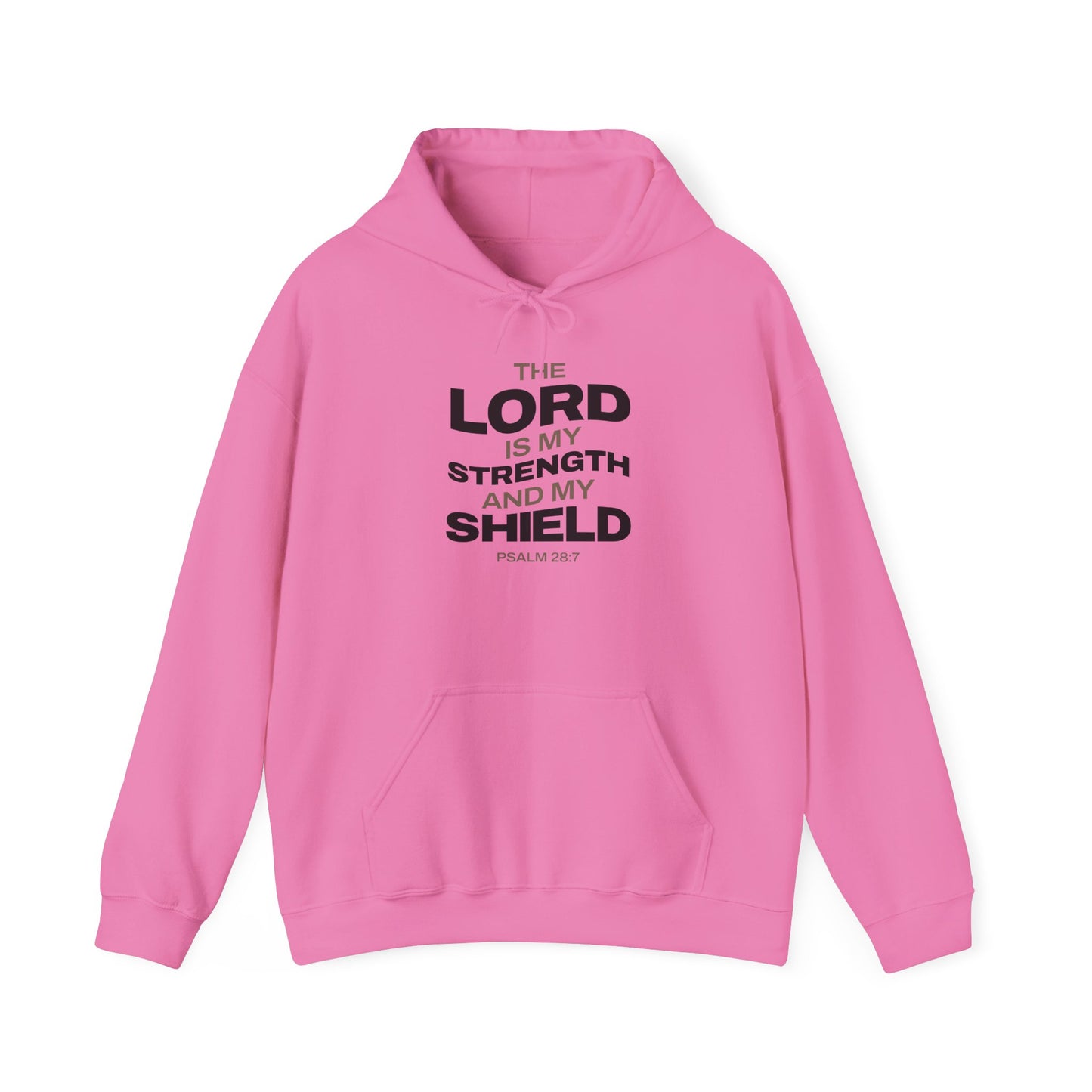 "The Lord Is My Strength and My Shield Psalm 28:7" Unisex Heavy Blend™ Hoodies - The Shield of Light