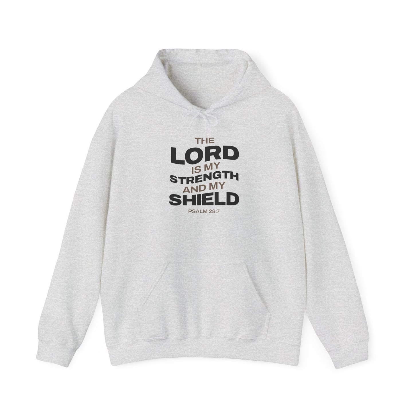 "The Lord Is My Strength and My Shield Psalm 28:7" Unisex Heavy Blend™ Hoodies - The Shield of Light