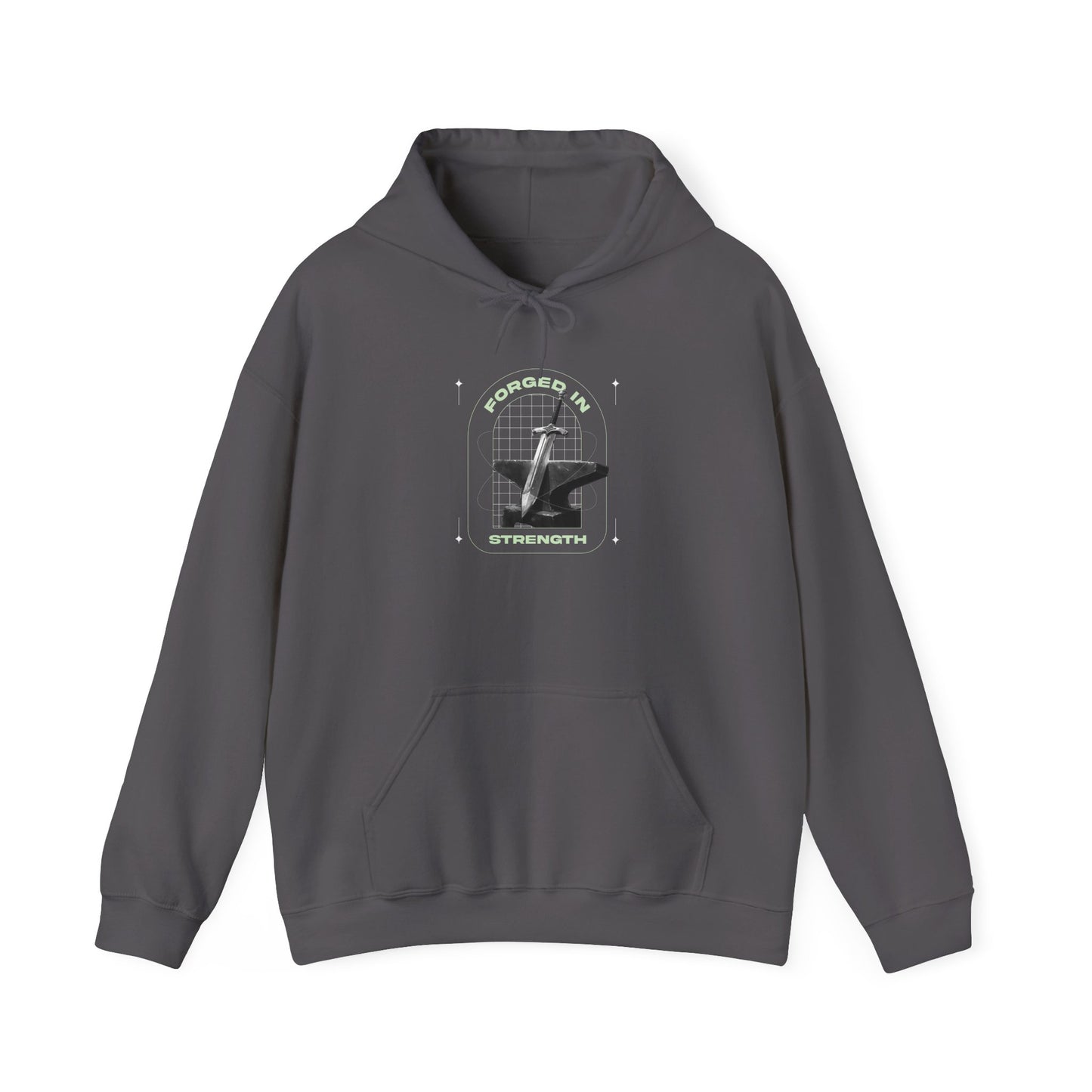 "Forged In Strength" Unisex Heavy Blend™ Hoodies - The Shield of Light