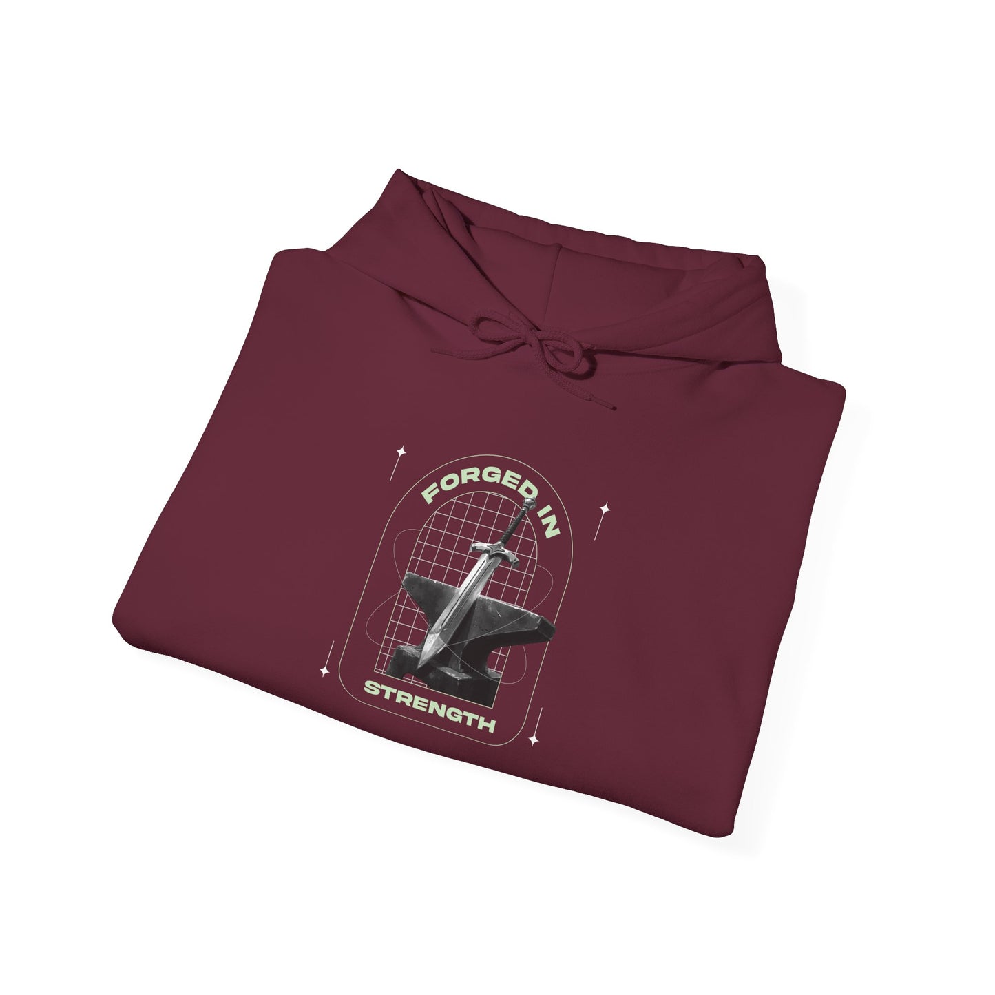 "Forged In Strength" Unisex Heavy Blend™ Hoodies - The Shield of Light