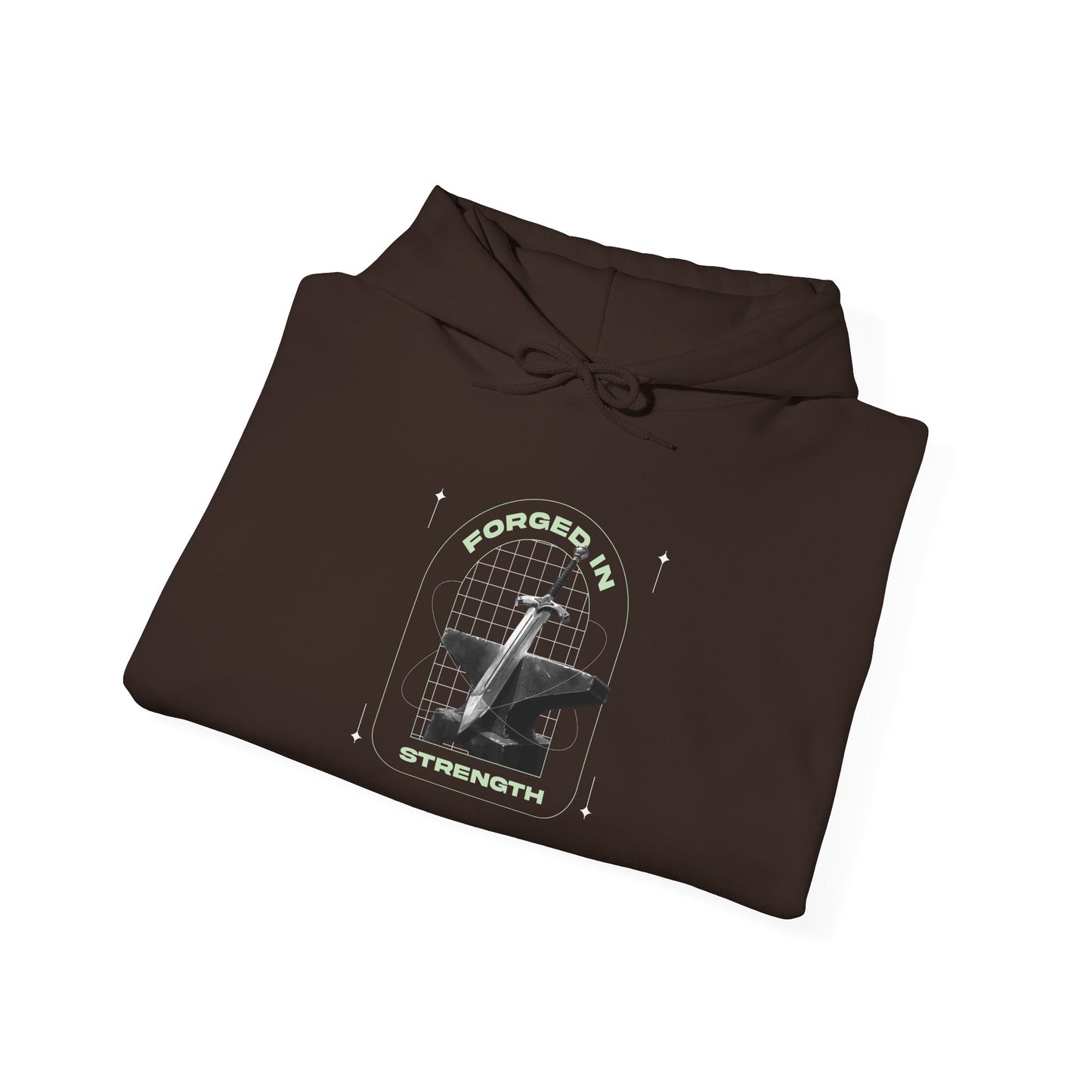 "Forged In Strength" Unisex Heavy Blend™ Hoodies - The Shield of Light