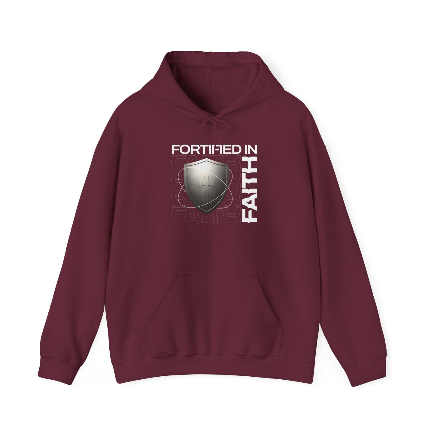 "Fortified In Faith " Unisex Heavy Blend™ Hoodies - The Shield of Light