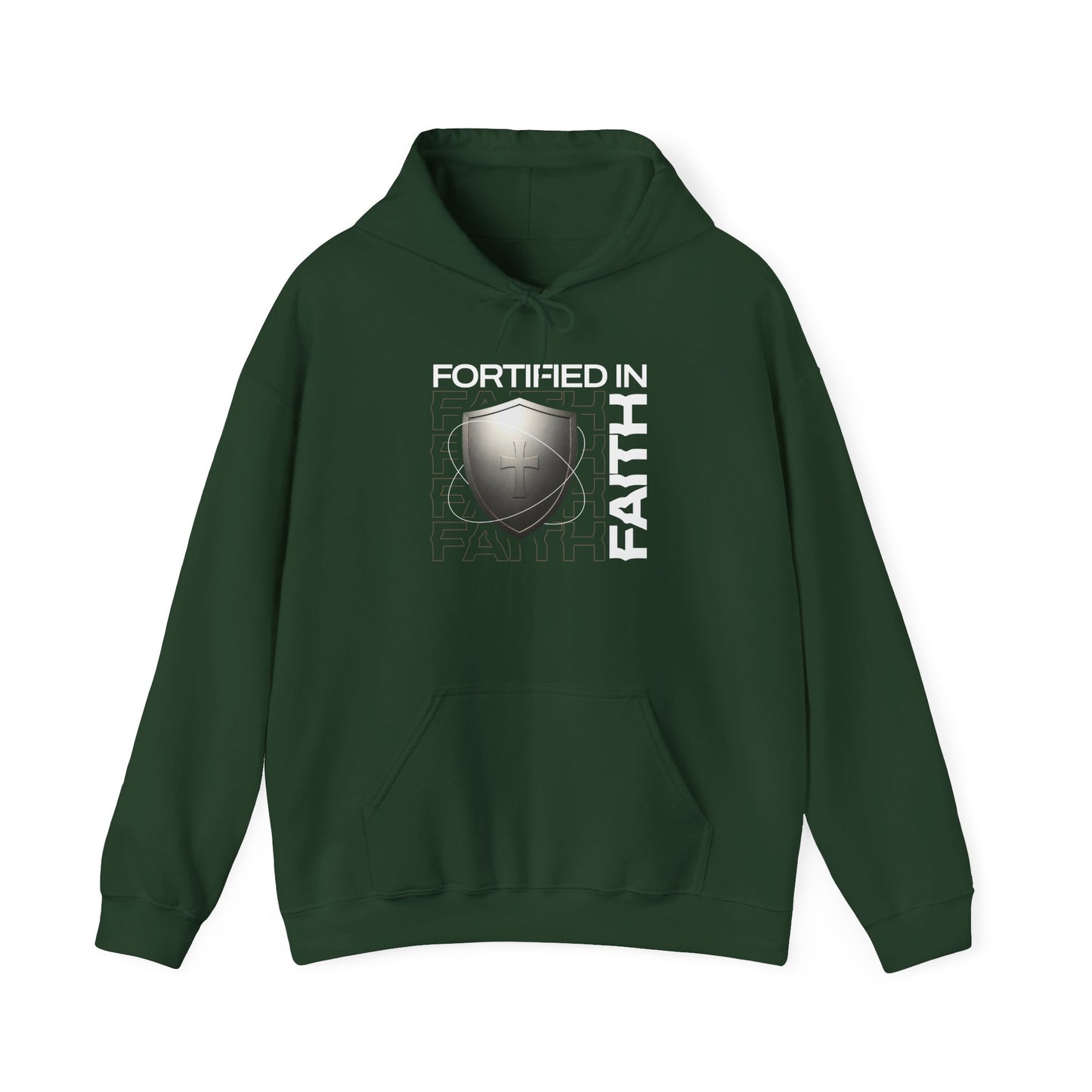 "Fortified In Faith " Unisex Heavy Blend™ Hoodies - The Shield of Light