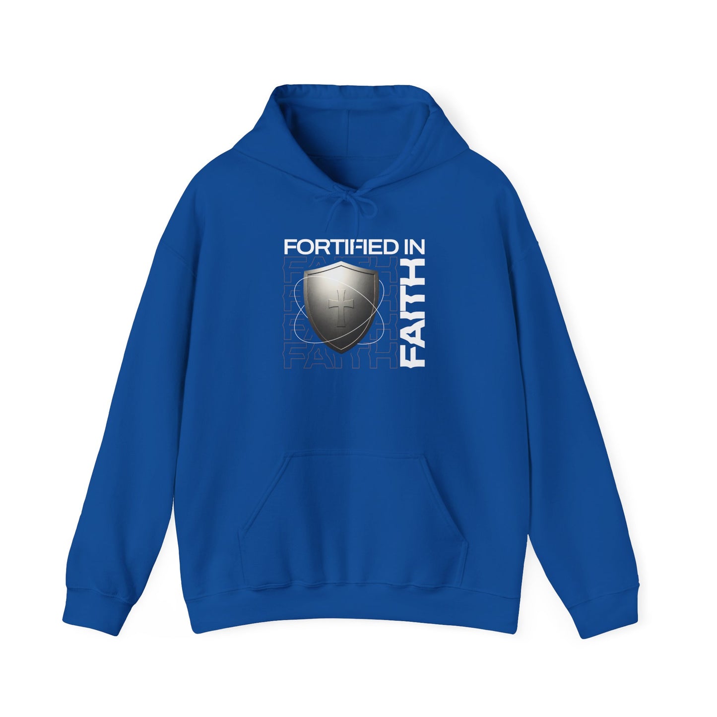 "Fortified In Faith " Unisex Heavy Blend™ Hoodies - The Shield of Light