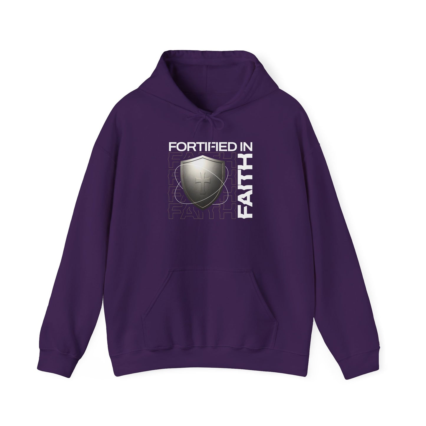 "Fortified In Faith " Unisex Heavy Blend™ Hoodies - The Shield of Light