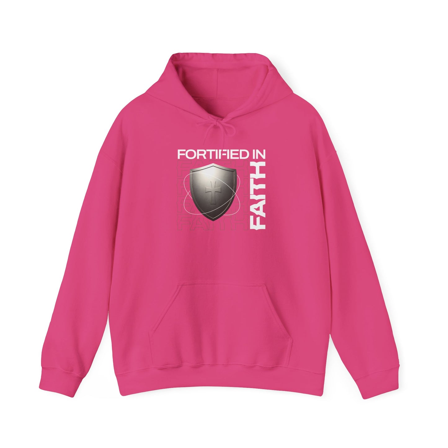 "Fortified In Faith " Unisex Heavy Blend™ Hoodies - The Shield of Light
