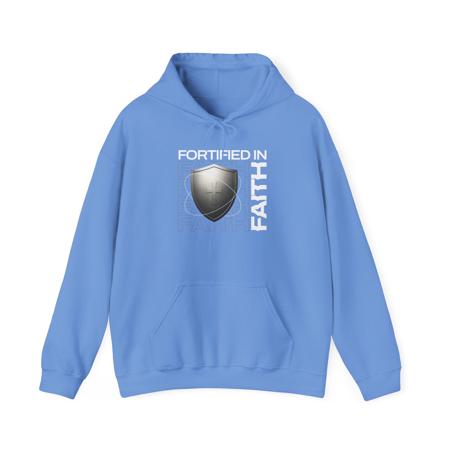 "Fortified In Faith " Unisex Heavy Blend™ Hoodies - The Shield of Light