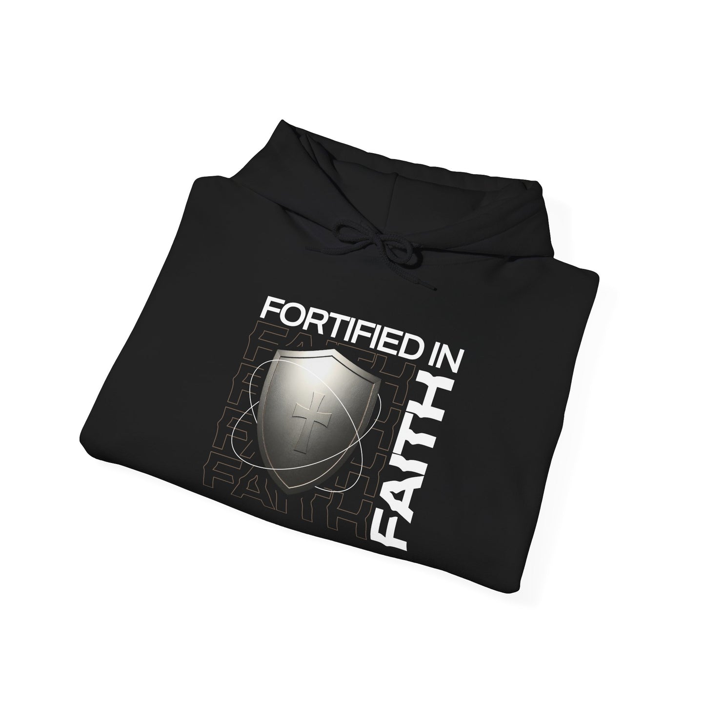 "Fortified In Faith " Unisex Heavy Blend™ Hoodies - The Shield of Light