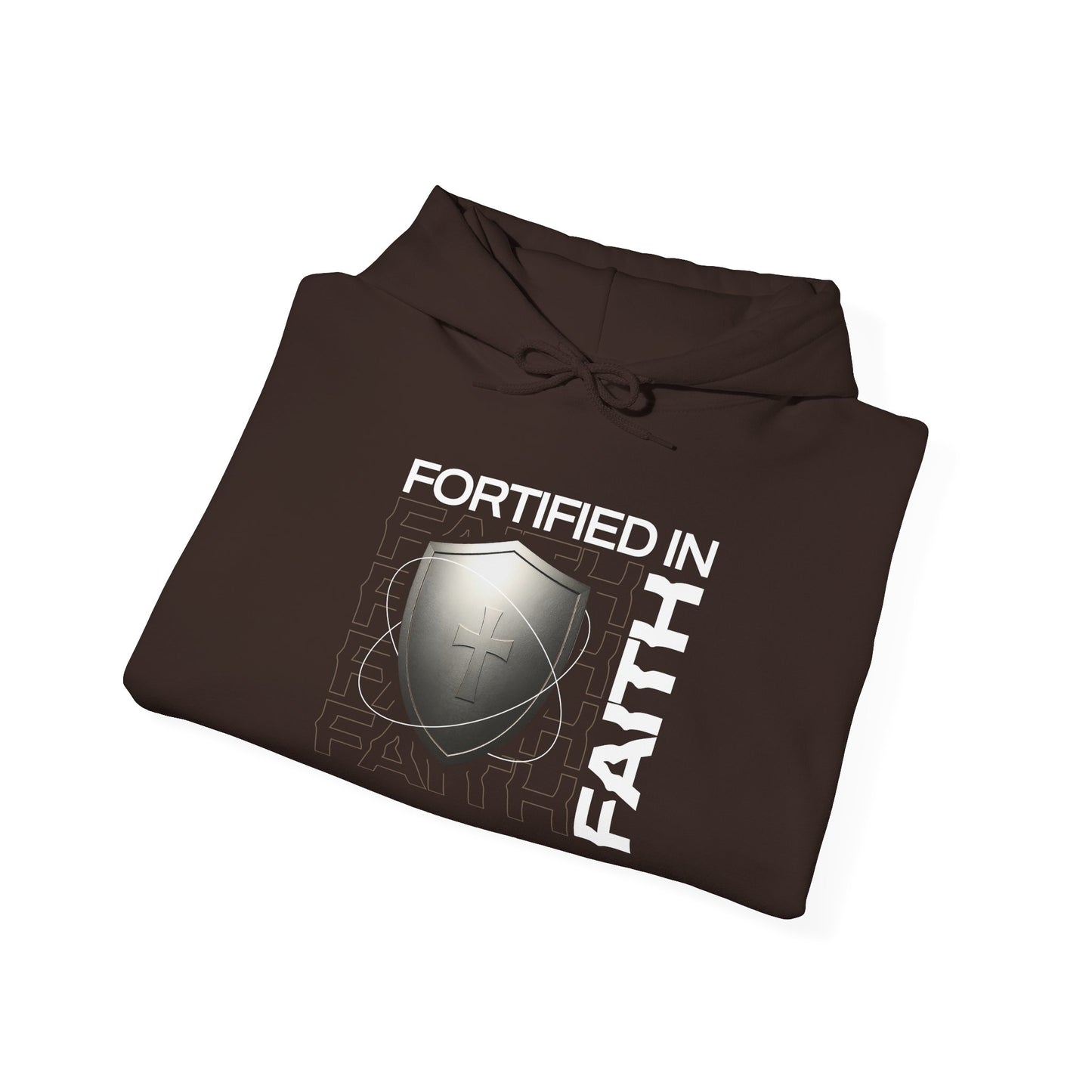 "Fortified In Faith " Unisex Heavy Blend™ Hoodies - The Shield of Light