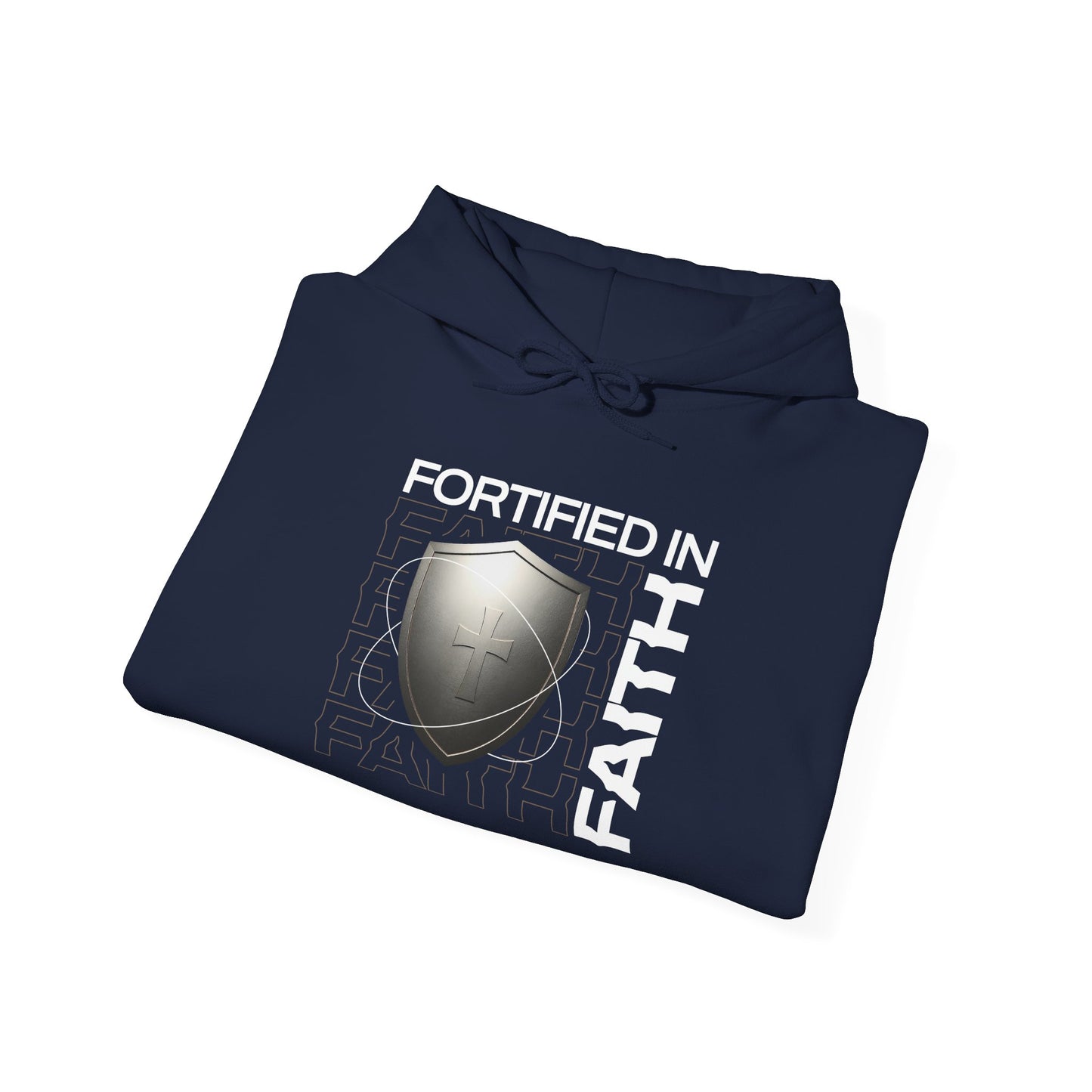"Fortified In Faith " Unisex Heavy Blend™ Hoodies - The Shield of Light