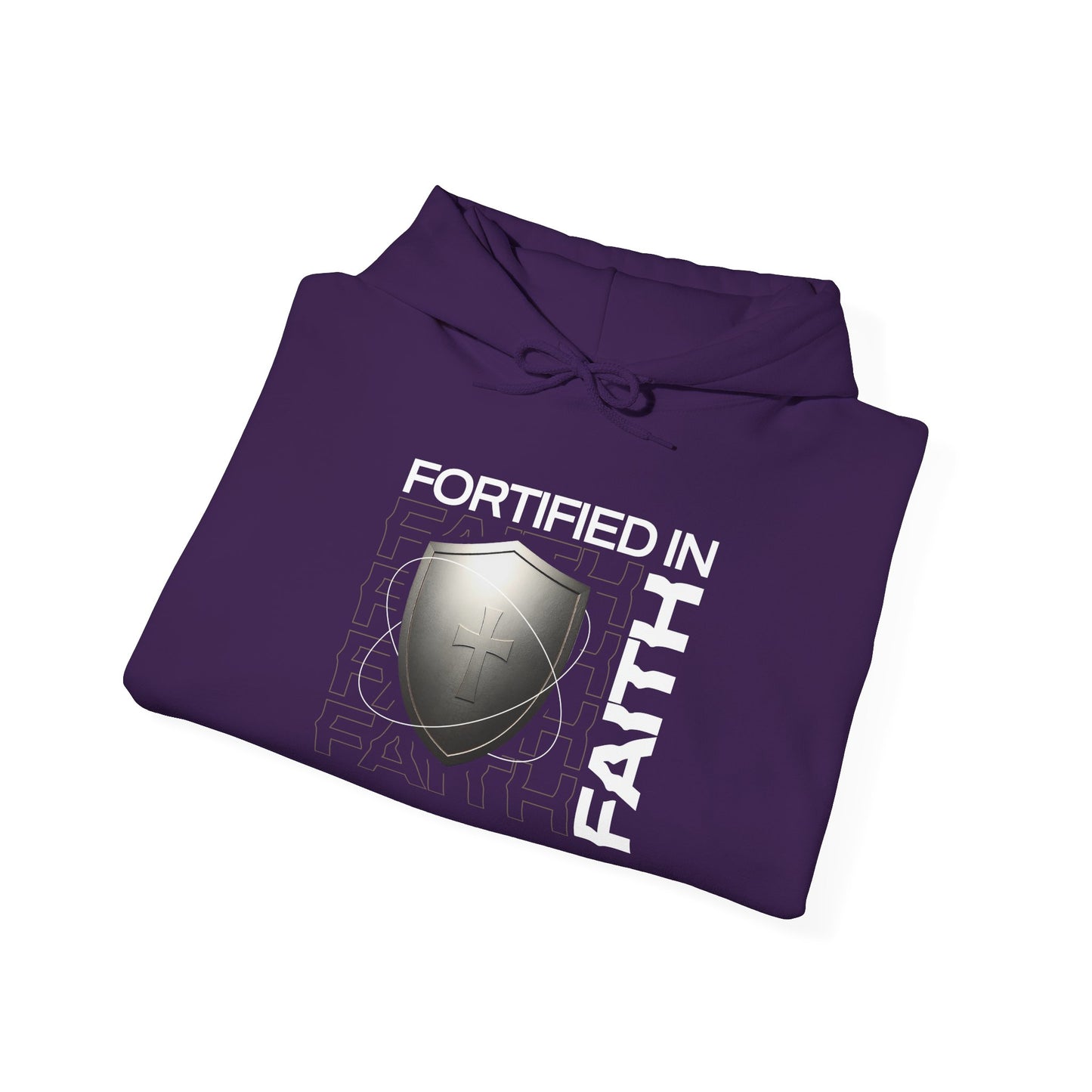 "Fortified In Faith " Unisex Heavy Blend™ Hoodies - The Shield of Light