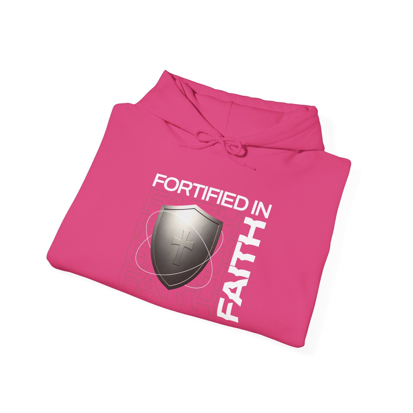 "Fortified In Faith " Unisex Heavy Blend™ Hoodies - The Shield of Light