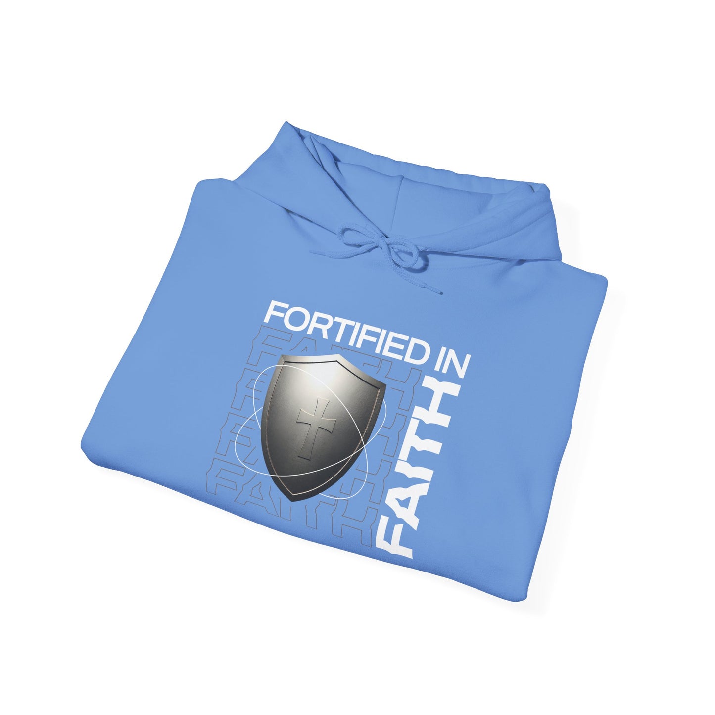 "Fortified In Faith " Unisex Heavy Blend™ Hoodies - The Shield of Light