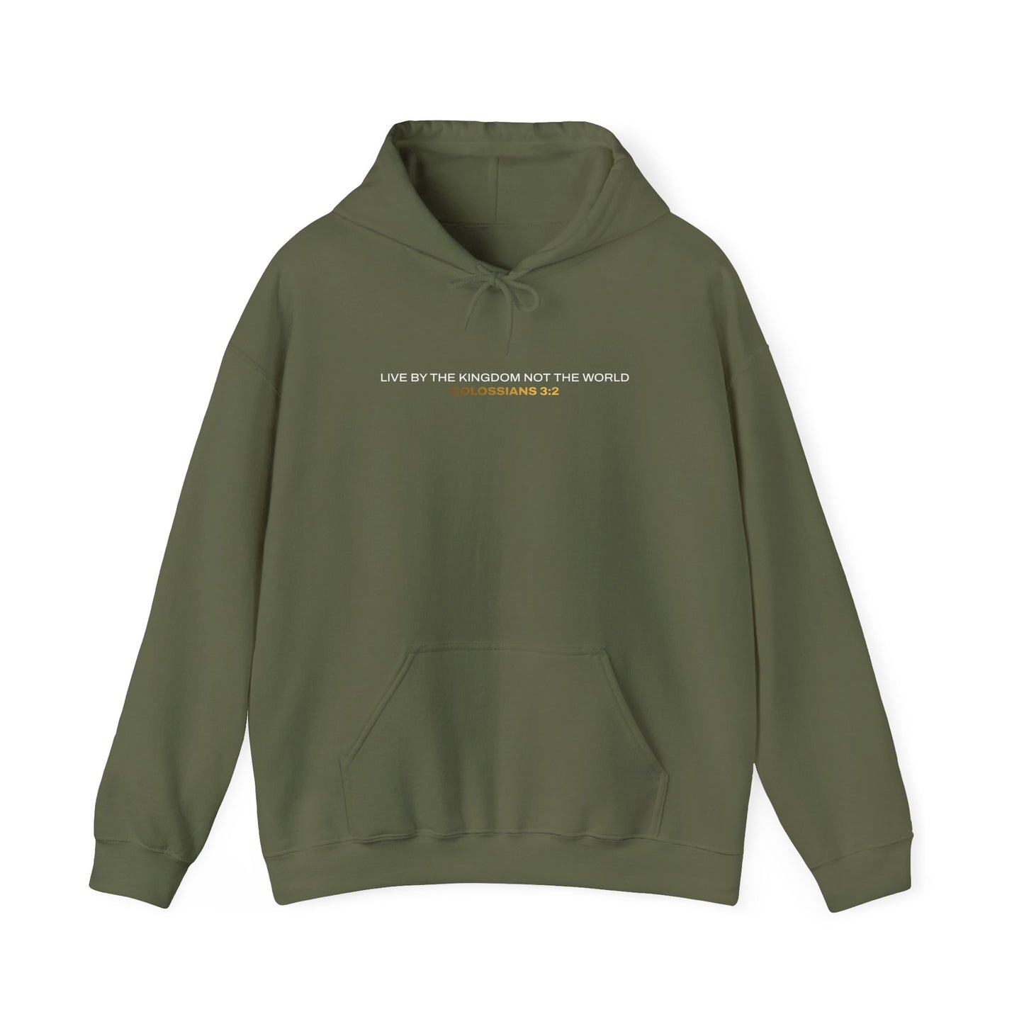 "Live By the Kingdom Not the World Colossians 3:2" Unisex Heavy Blend™ Hoodies - The Shield of Light