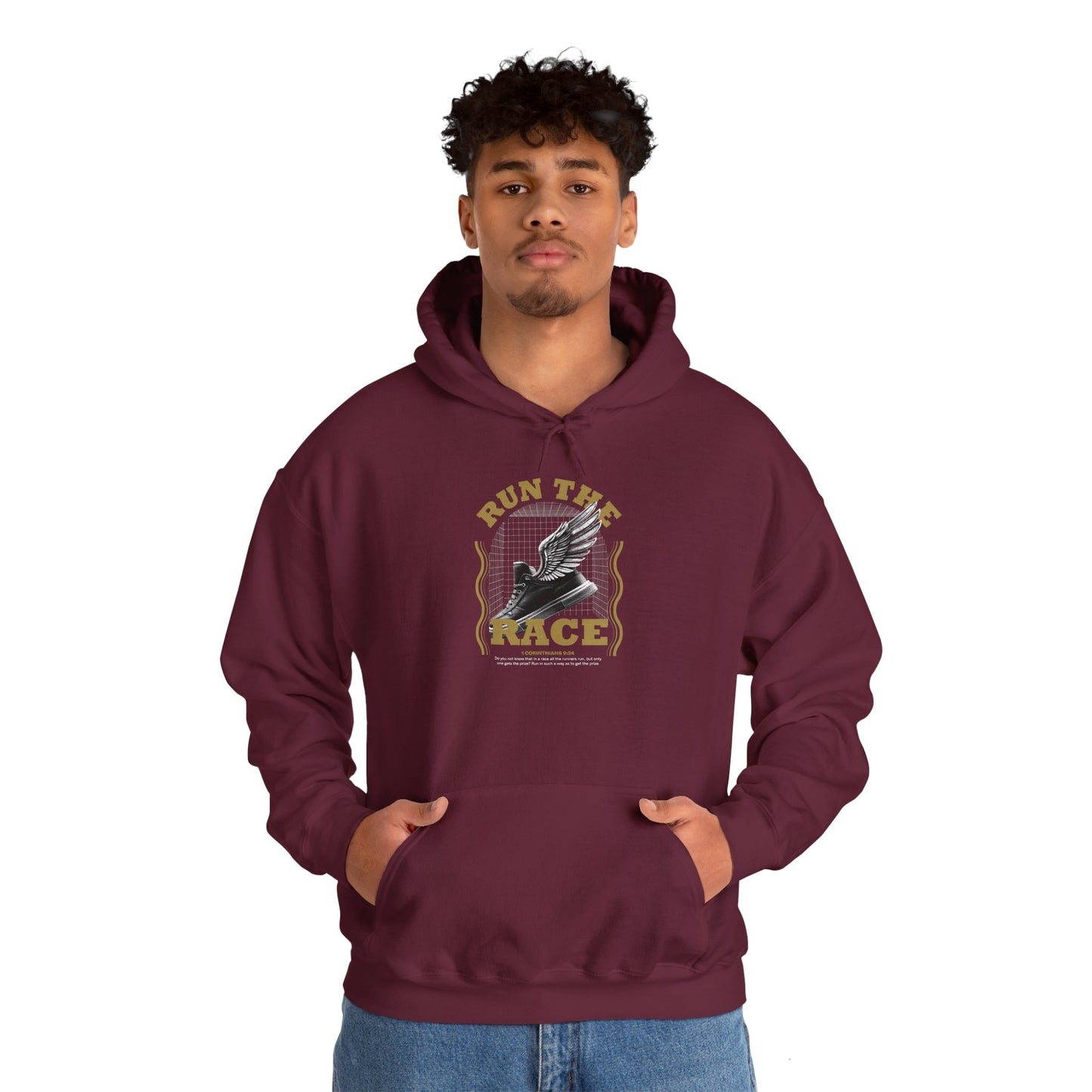 "Run The Race" Unisex Heavy Blend™ Hoodies - The Shield of Light