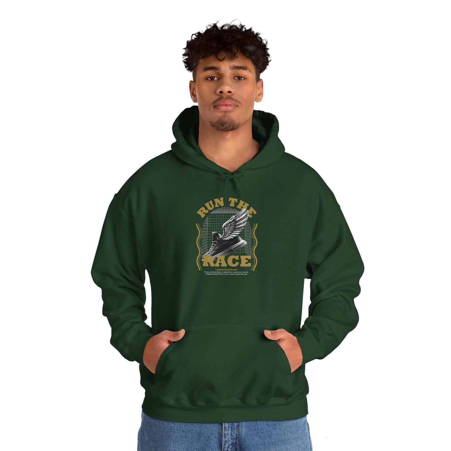 "Run The Race" Unisex Heavy Blend™ Hoodies - The Shield of Light