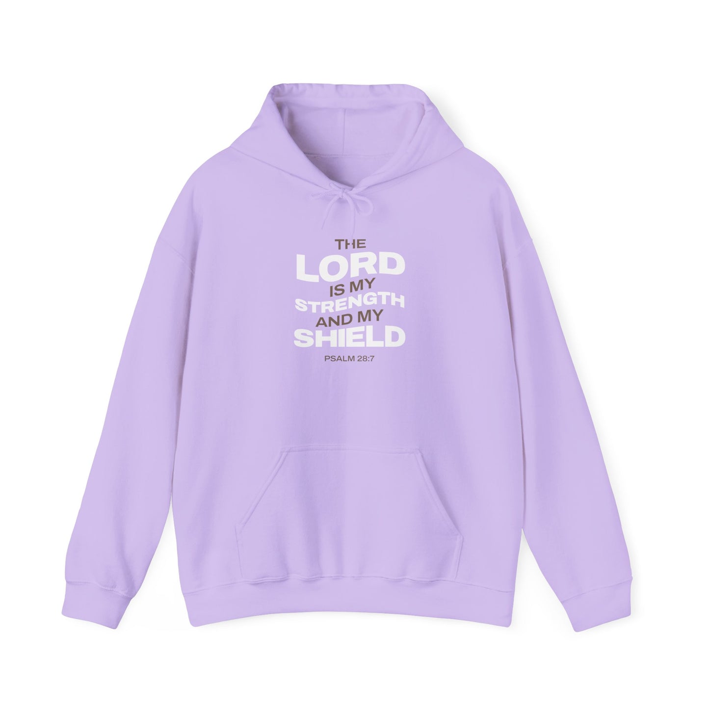 "The Lord Is My Strength and My Shield Psalm 28:7" Unisex Heavy Blend™ Hoodies - The Shield of Light