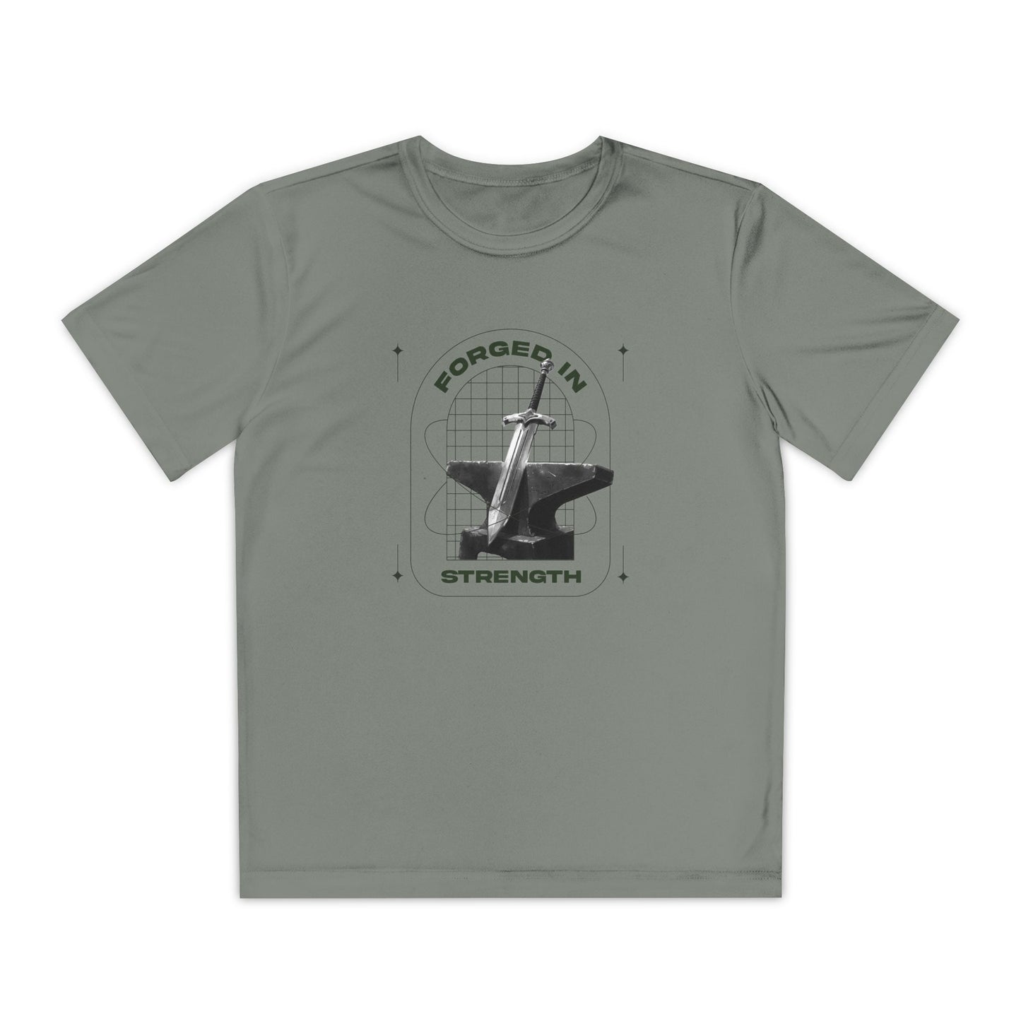 "Forged In Strength" Unisex Youth Competitor Tee - The Shield of Light