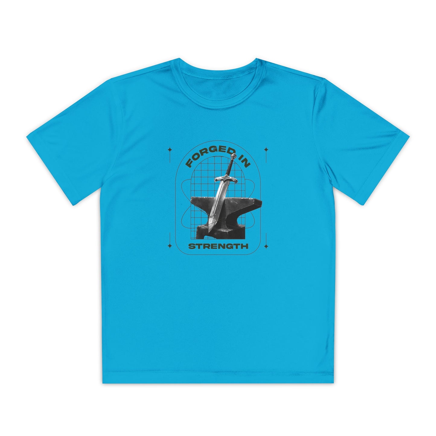 "Forged In Strength" Unisex Youth Competitor Tee - The Shield of Light