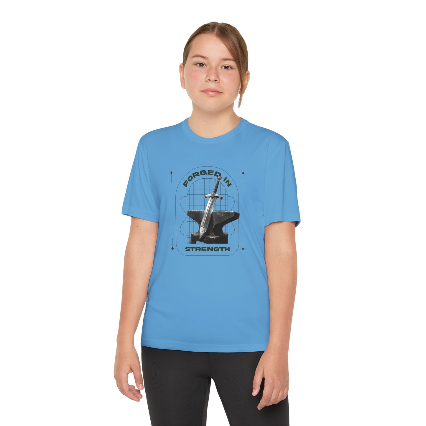 "Forged In Strength" Unisex Youth Competitor Tee - The Shield of Light
