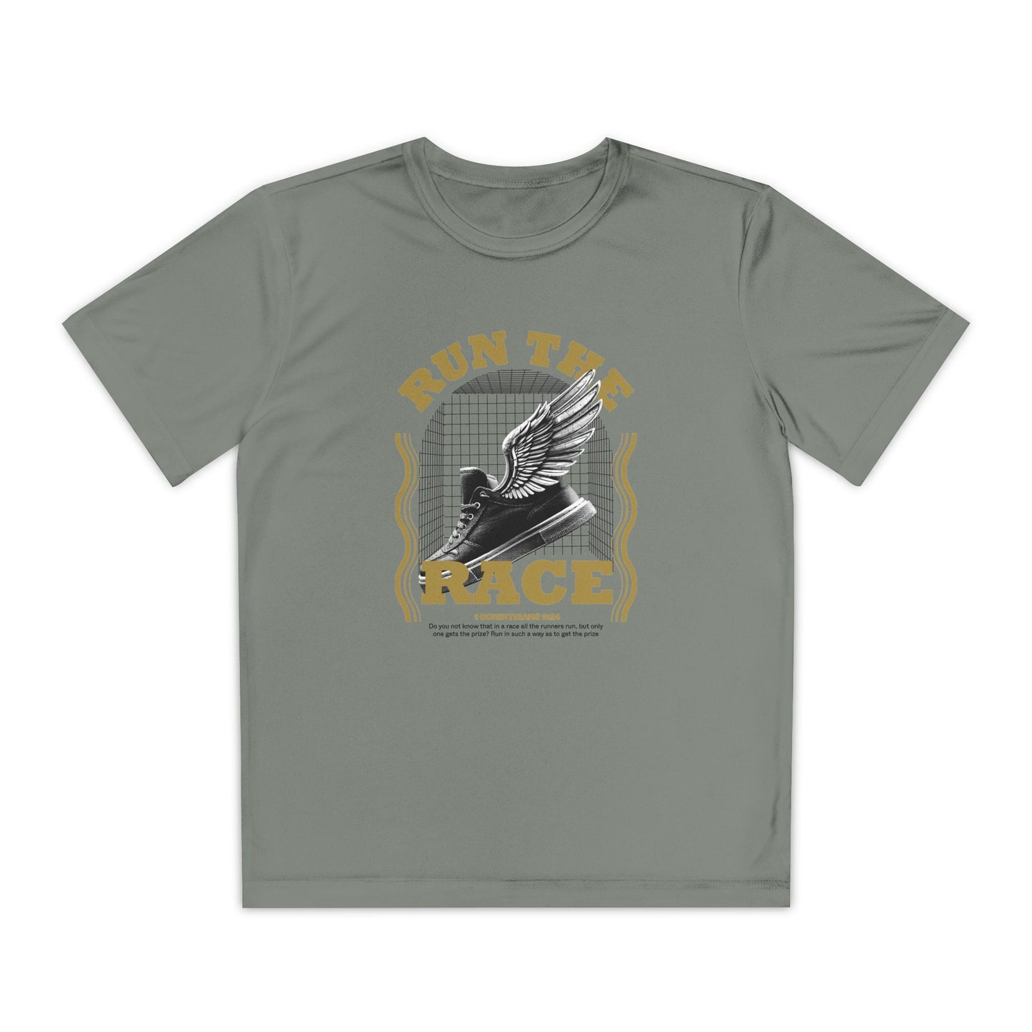 "Run The Race " Unisex Youth Competitor Tee - The Shield of Light