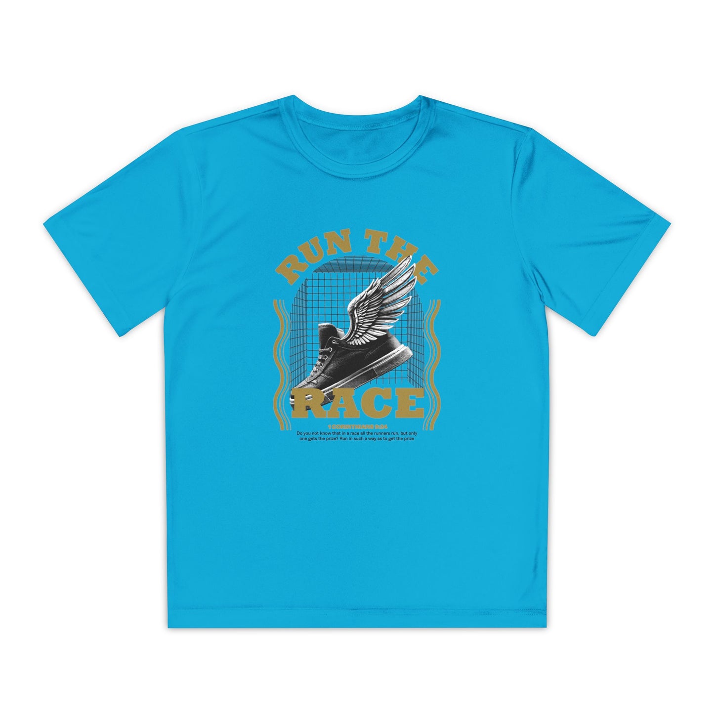 "Run The Race " Unisex Youth Competitor Tee - The Shield of Light