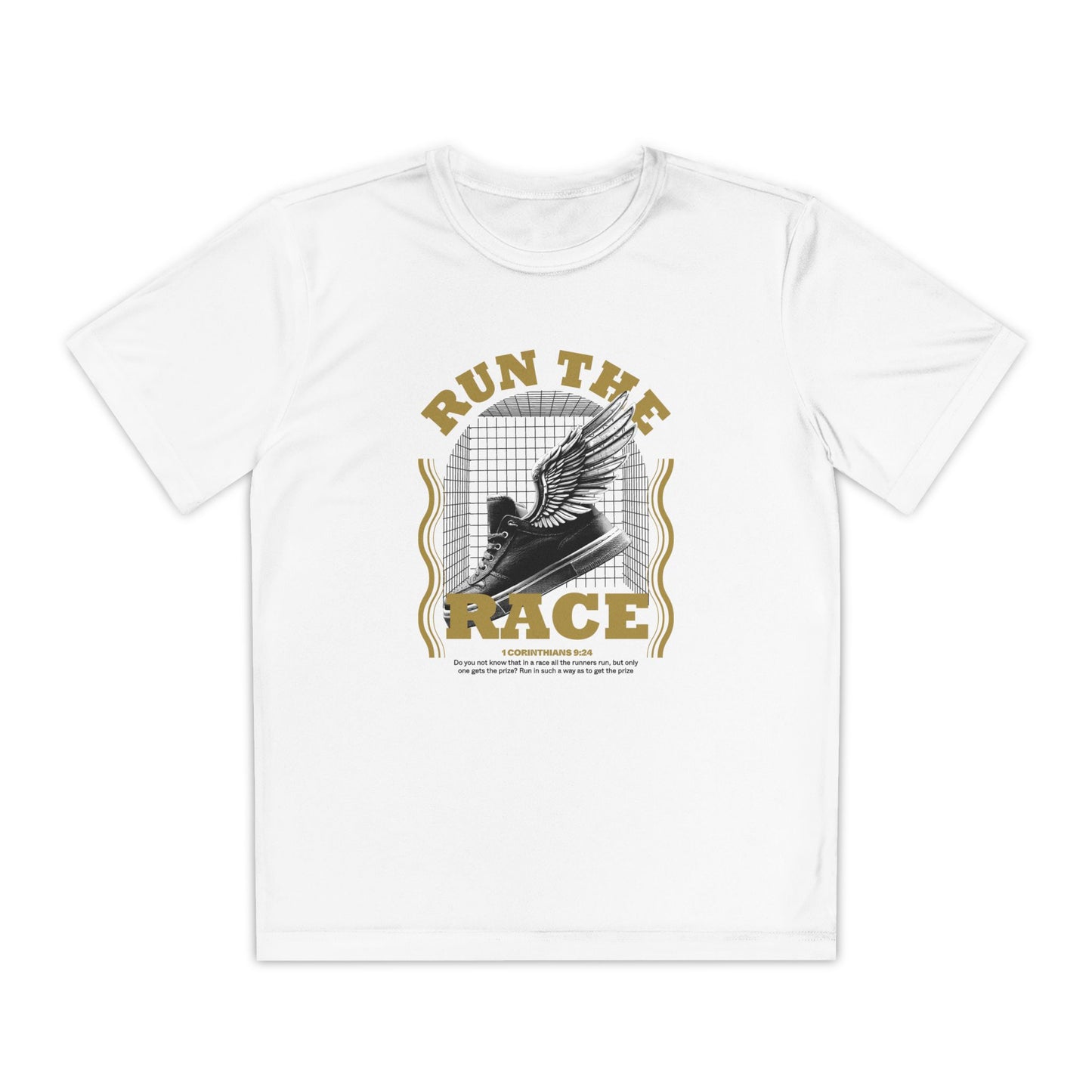 "Run The Race " Unisex Youth Competitor Tee - The Shield of Light