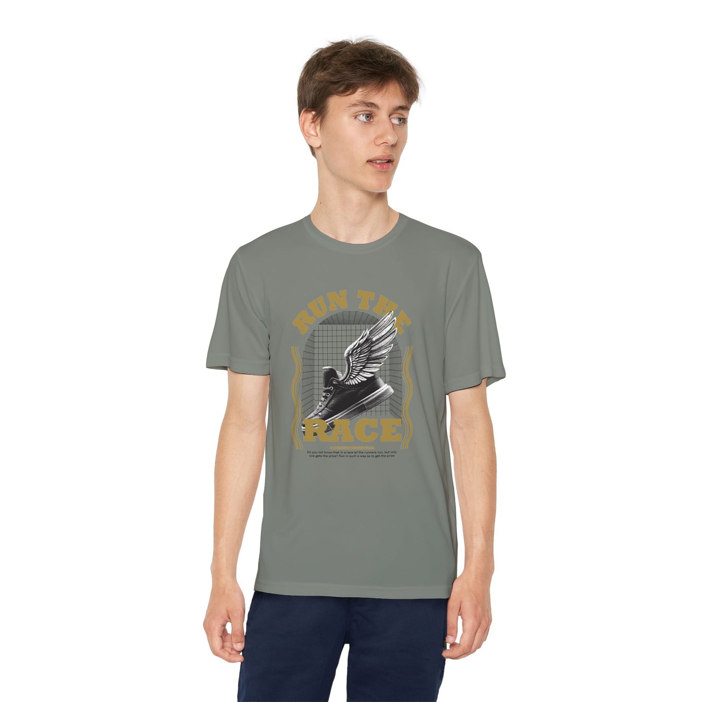 "Run The Race " Unisex Youth Competitor Tee - The Shield of Light