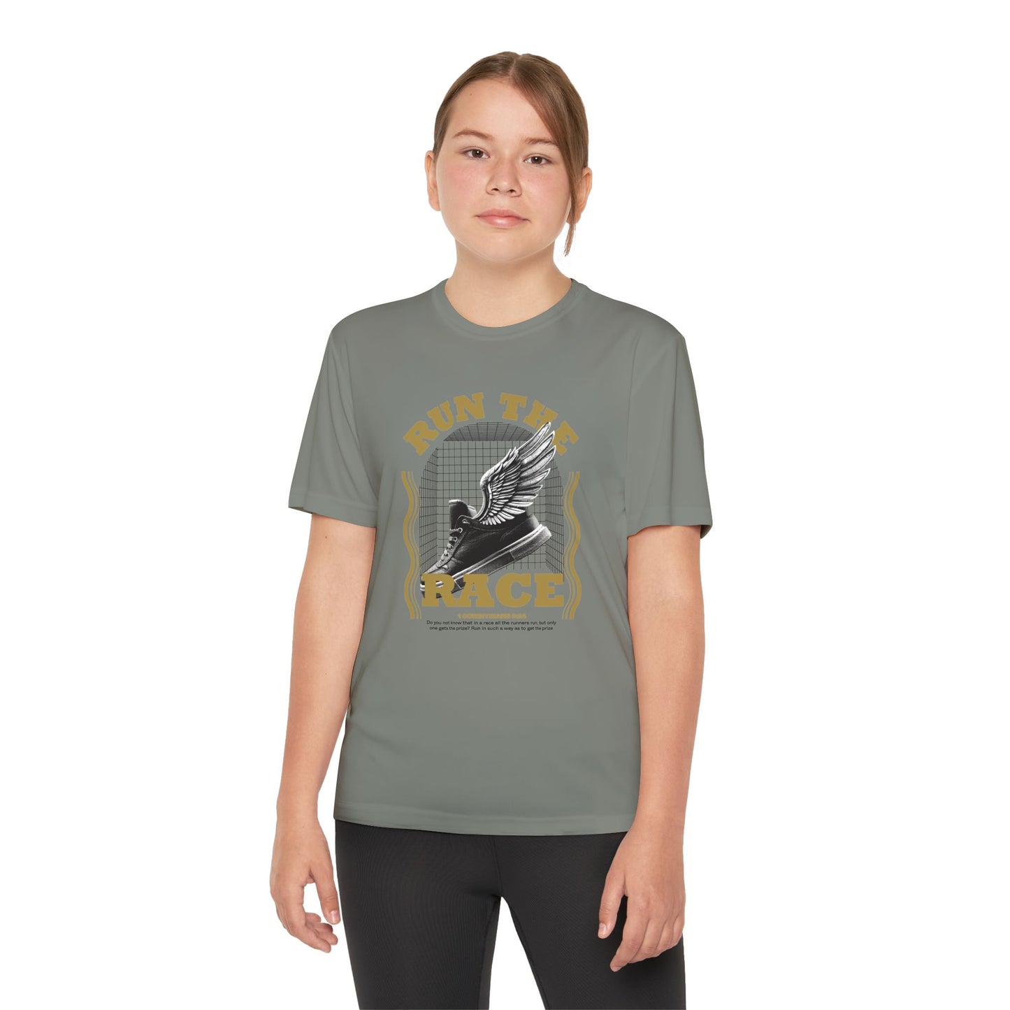 "Run The Race " Unisex Youth Competitor Tee - The Shield of Light