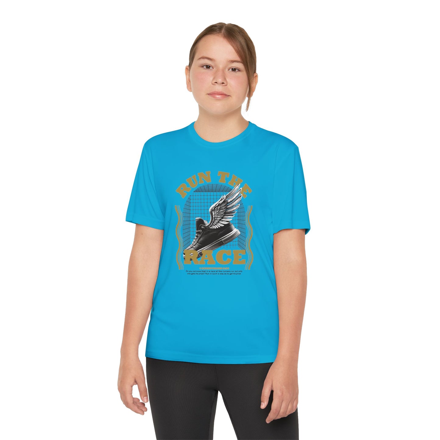 "Run The Race " Unisex Youth Competitor Tee - The Shield of Light