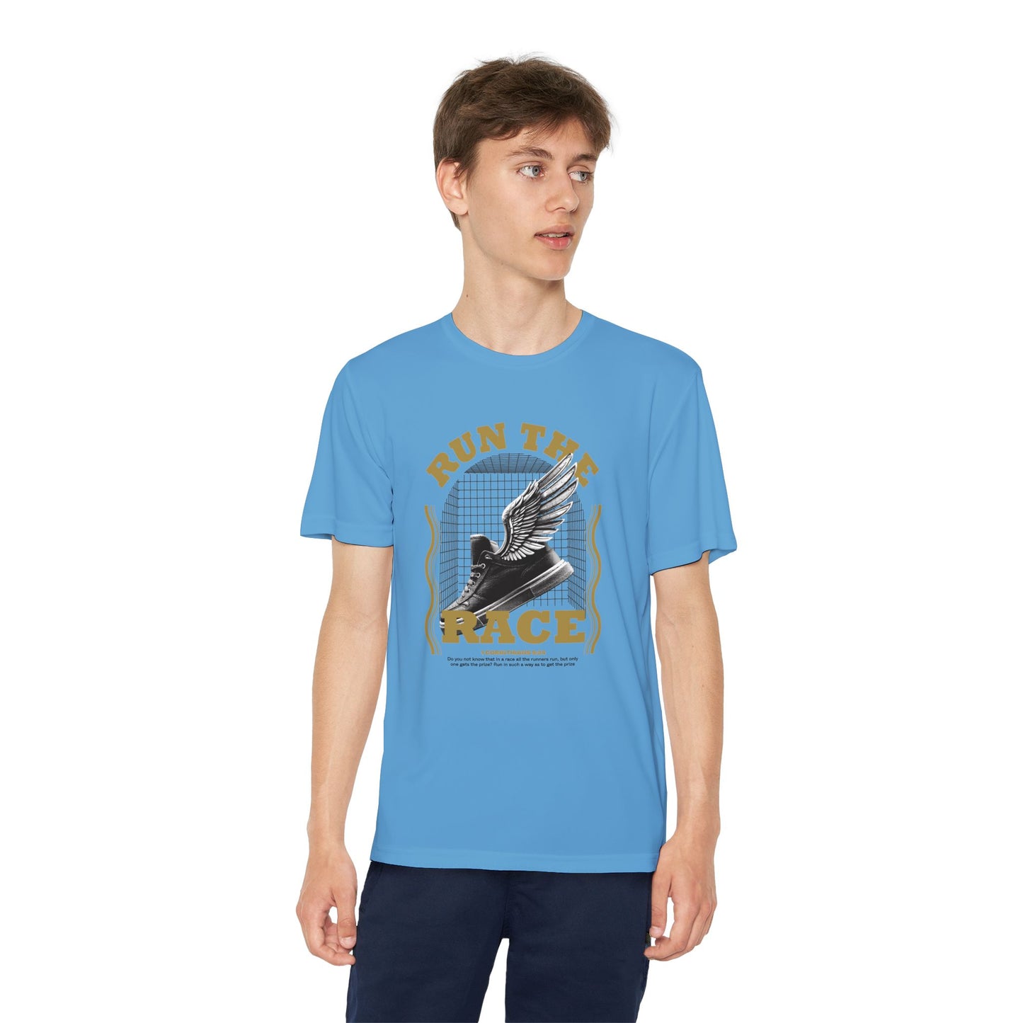 "Run The Race " Unisex Youth Competitor Tee - The Shield of Light