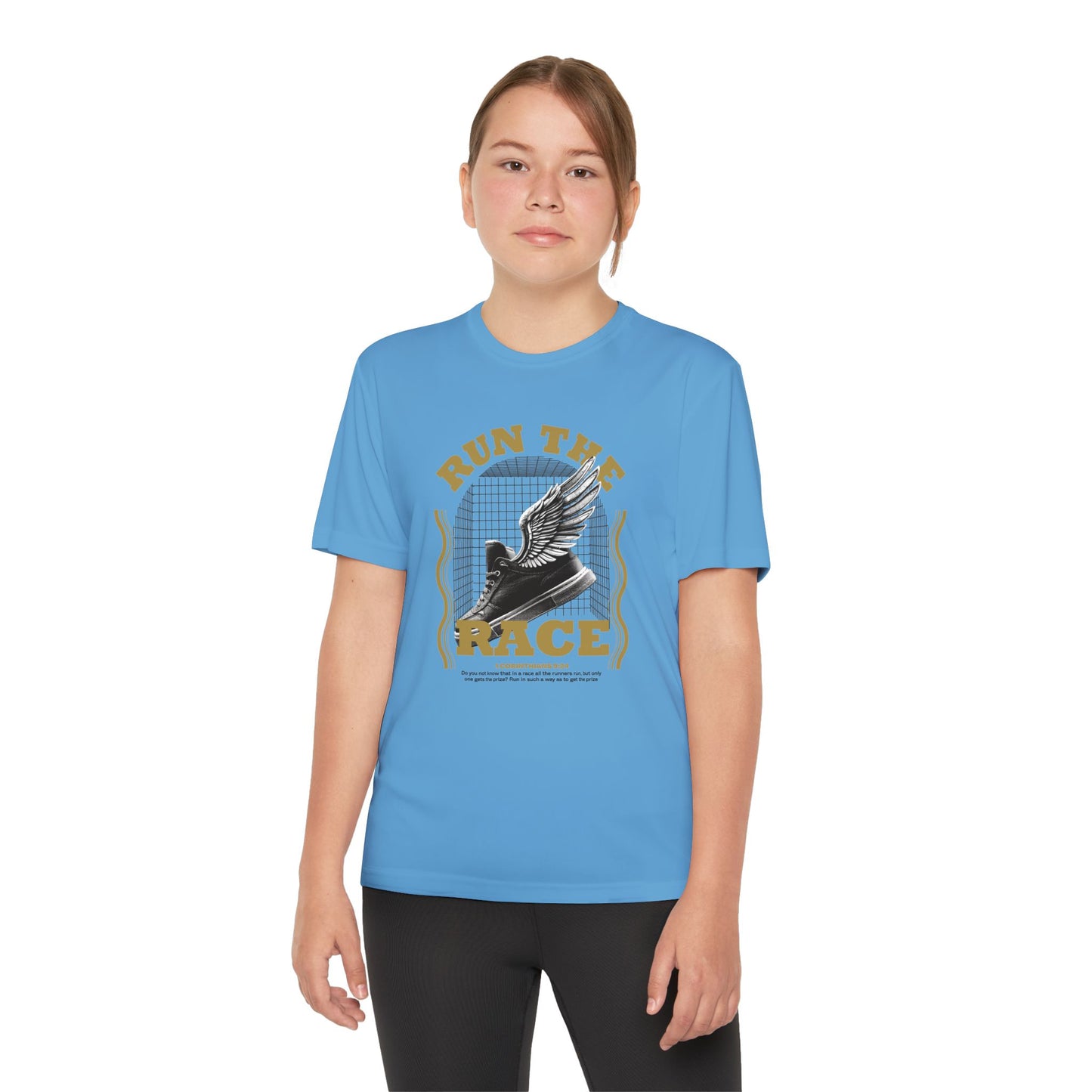 "Run The Race " Unisex Youth Competitor Tee - The Shield of Light