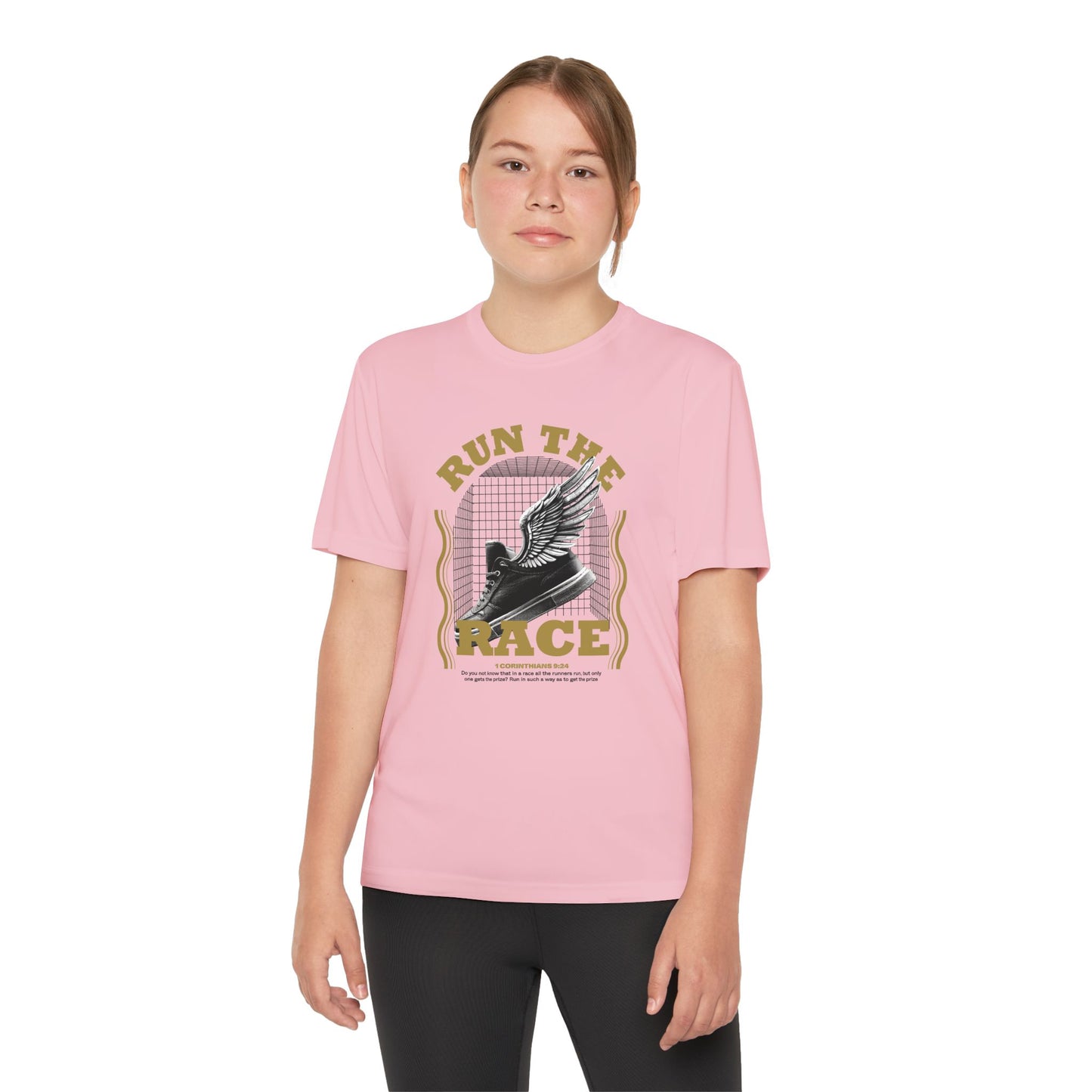 "Run The Race " Unisex Youth Competitor Tee - The Shield of Light