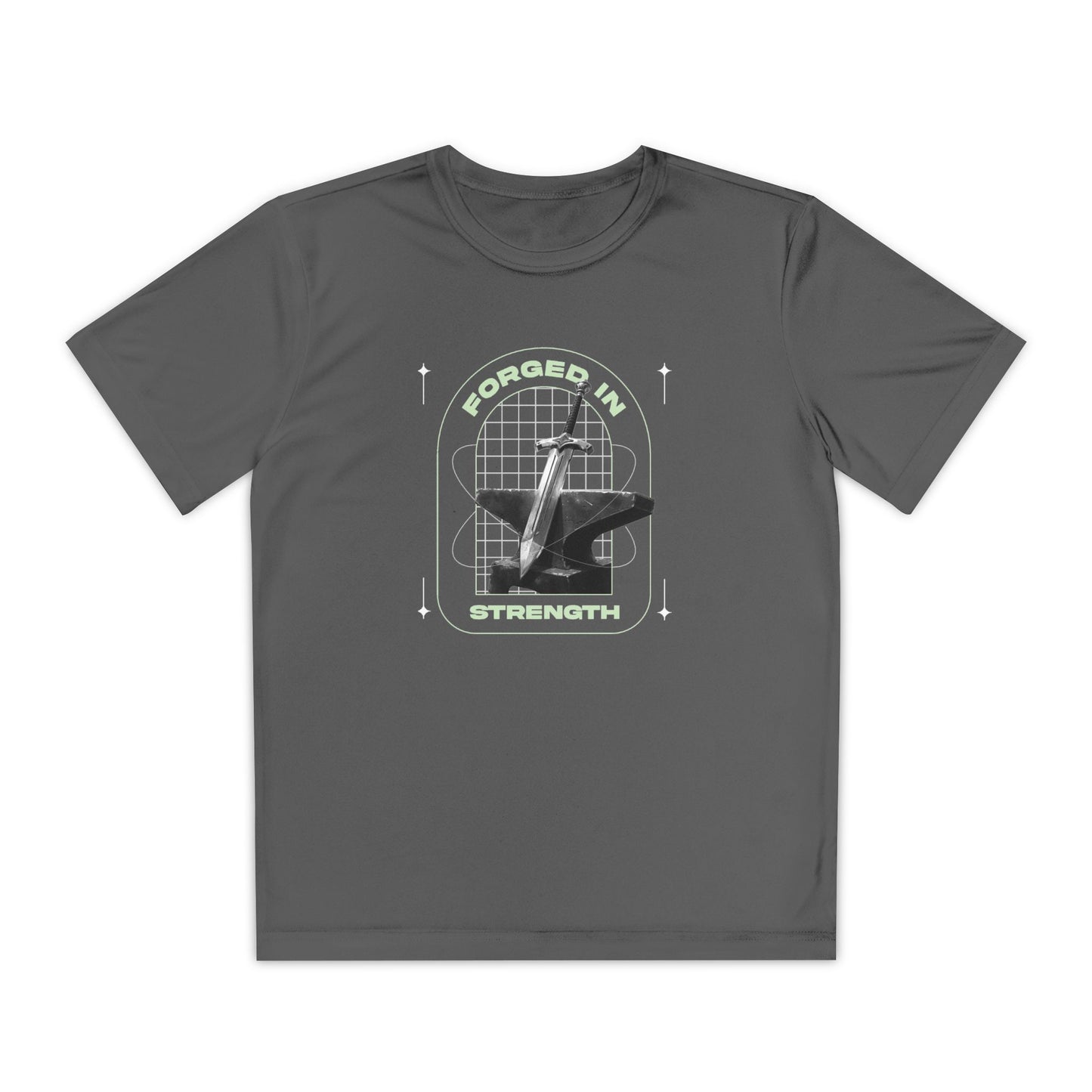 "Forged In Strength" Unisex Youth Competitor Tee - The Shield of Light