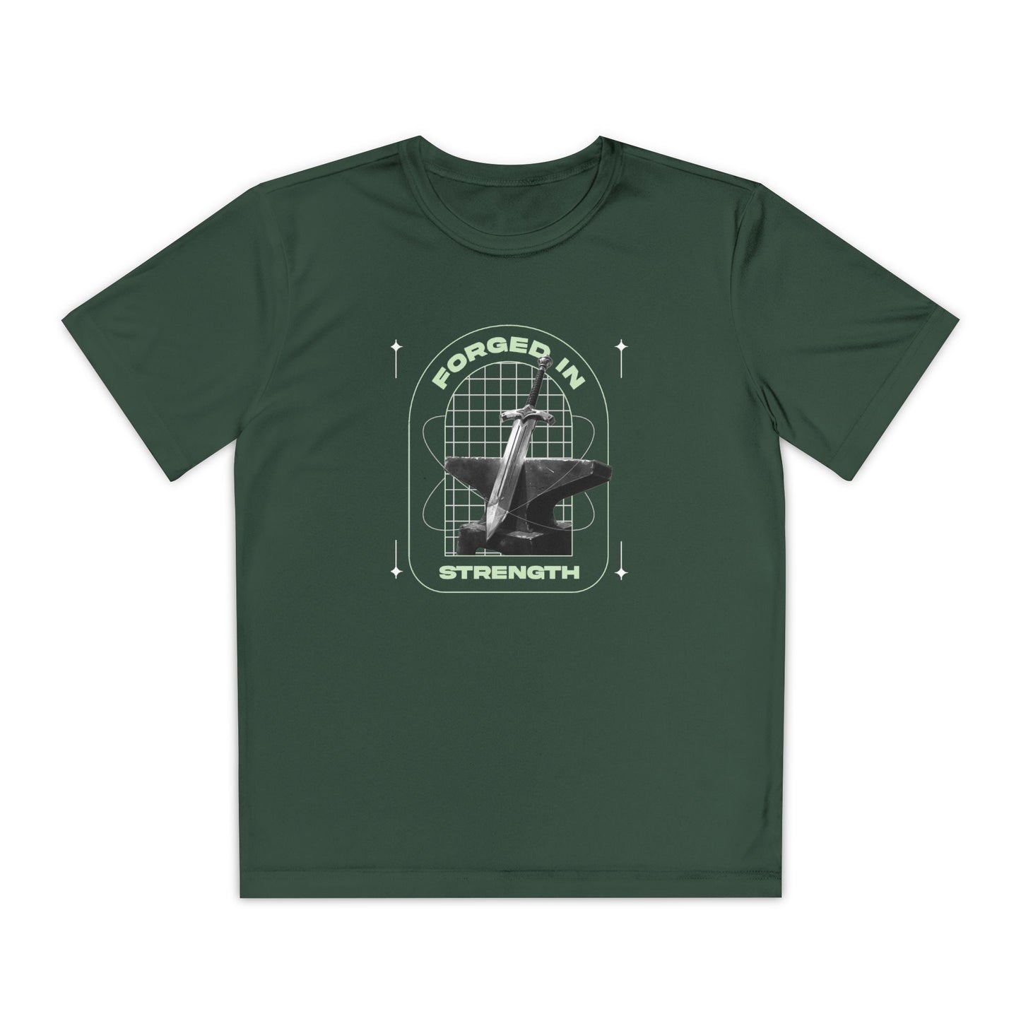 "Forged In Strength" Unisex Youth Competitor Tee - The Shield of Light