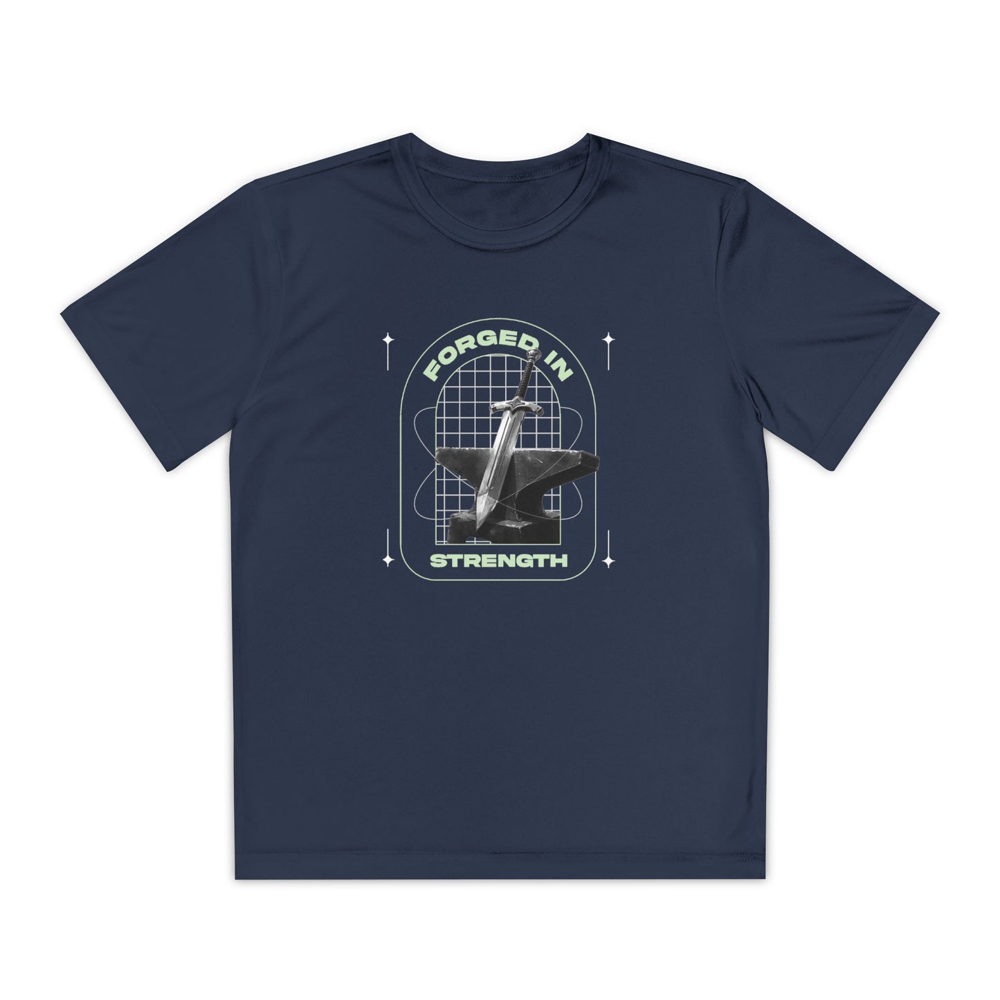 "Forged In Strength" Unisex Youth Competitor Tee - The Shield of Light