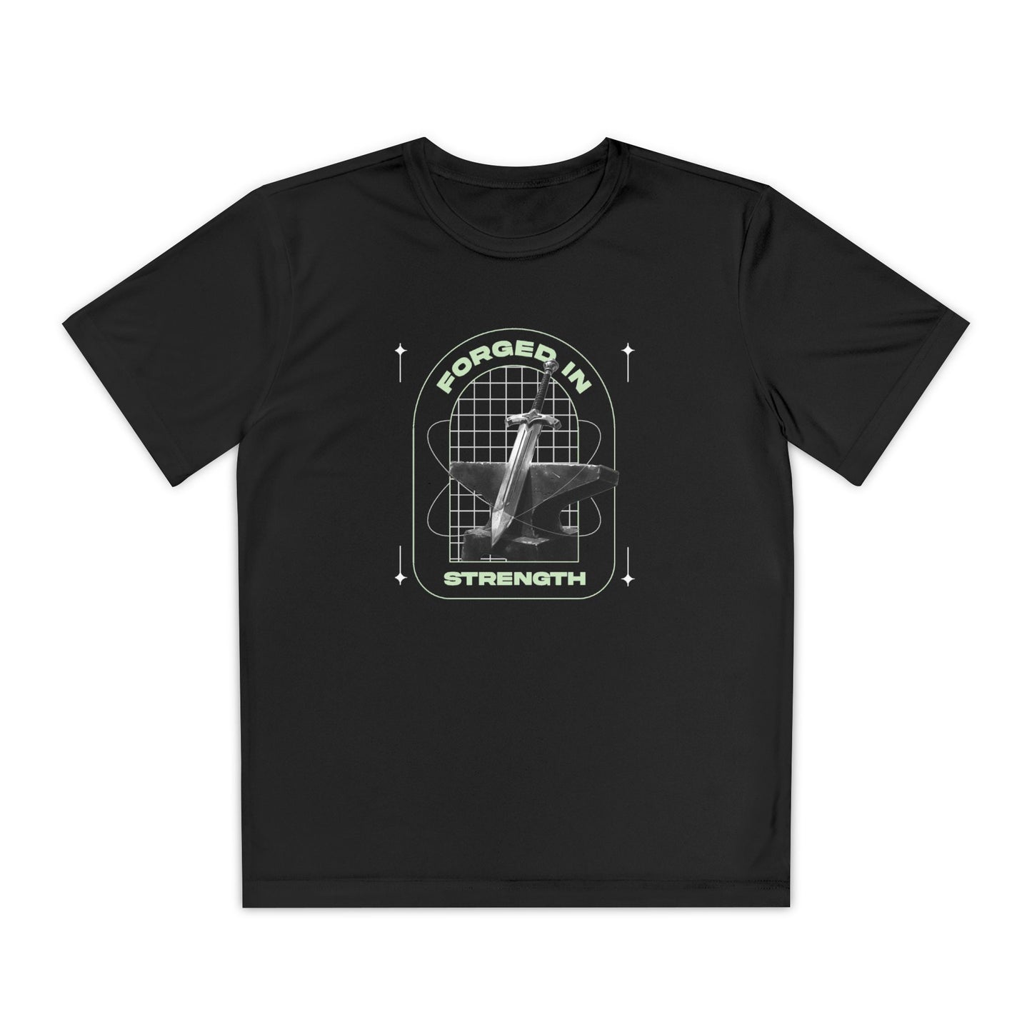 "Forged In Strength" Unisex Youth Competitor Tee - The Shield of Light