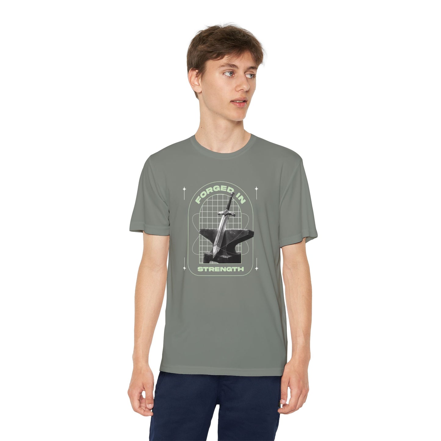 "Forged In Strength" Unisex Youth Competitor Tee - The Shield of Light