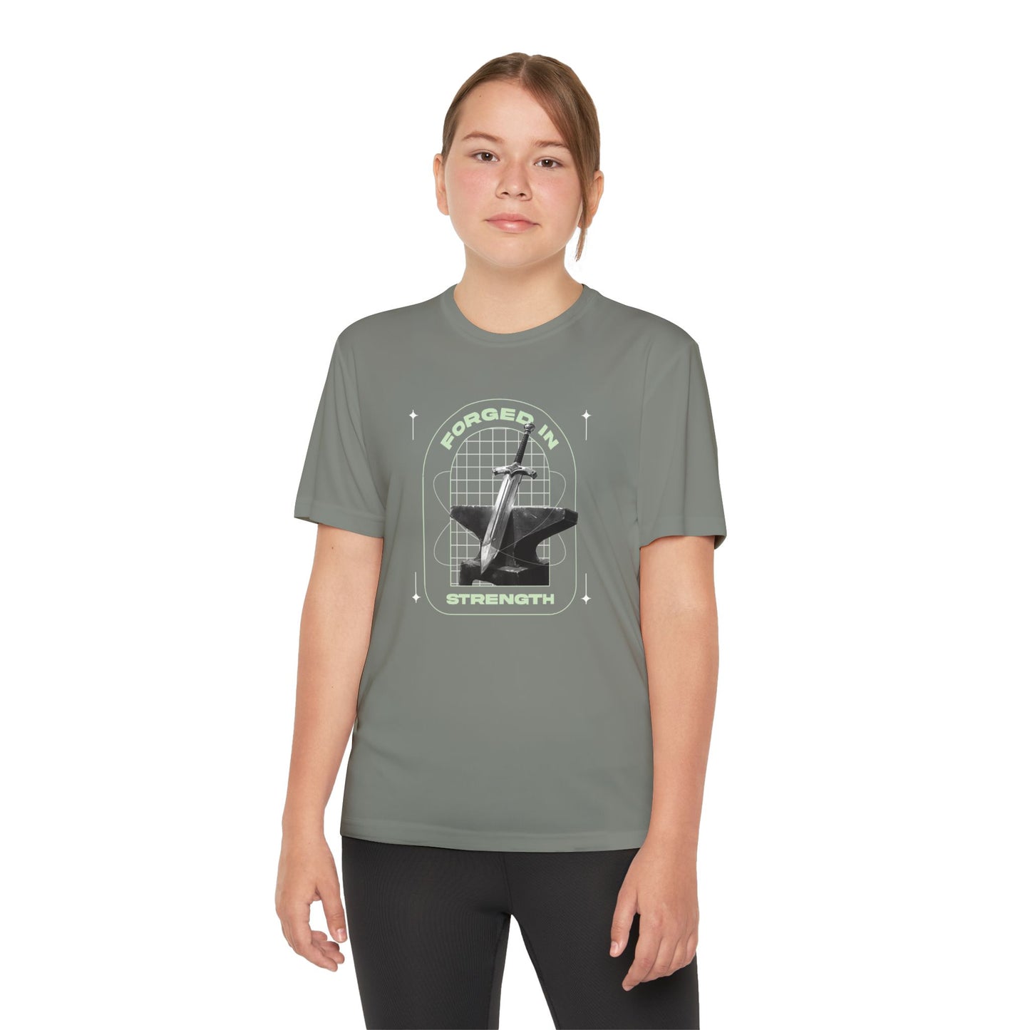 "Forged In Strength" Unisex Youth Competitor Tee - The Shield of Light