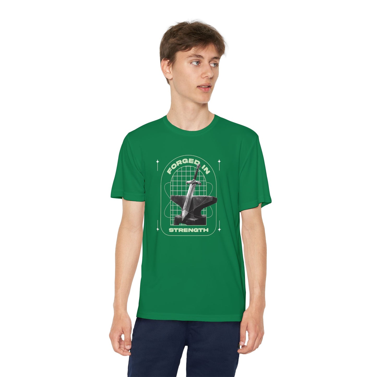 "Forged In Strength" Unisex Youth Competitor Tee - The Shield of Light