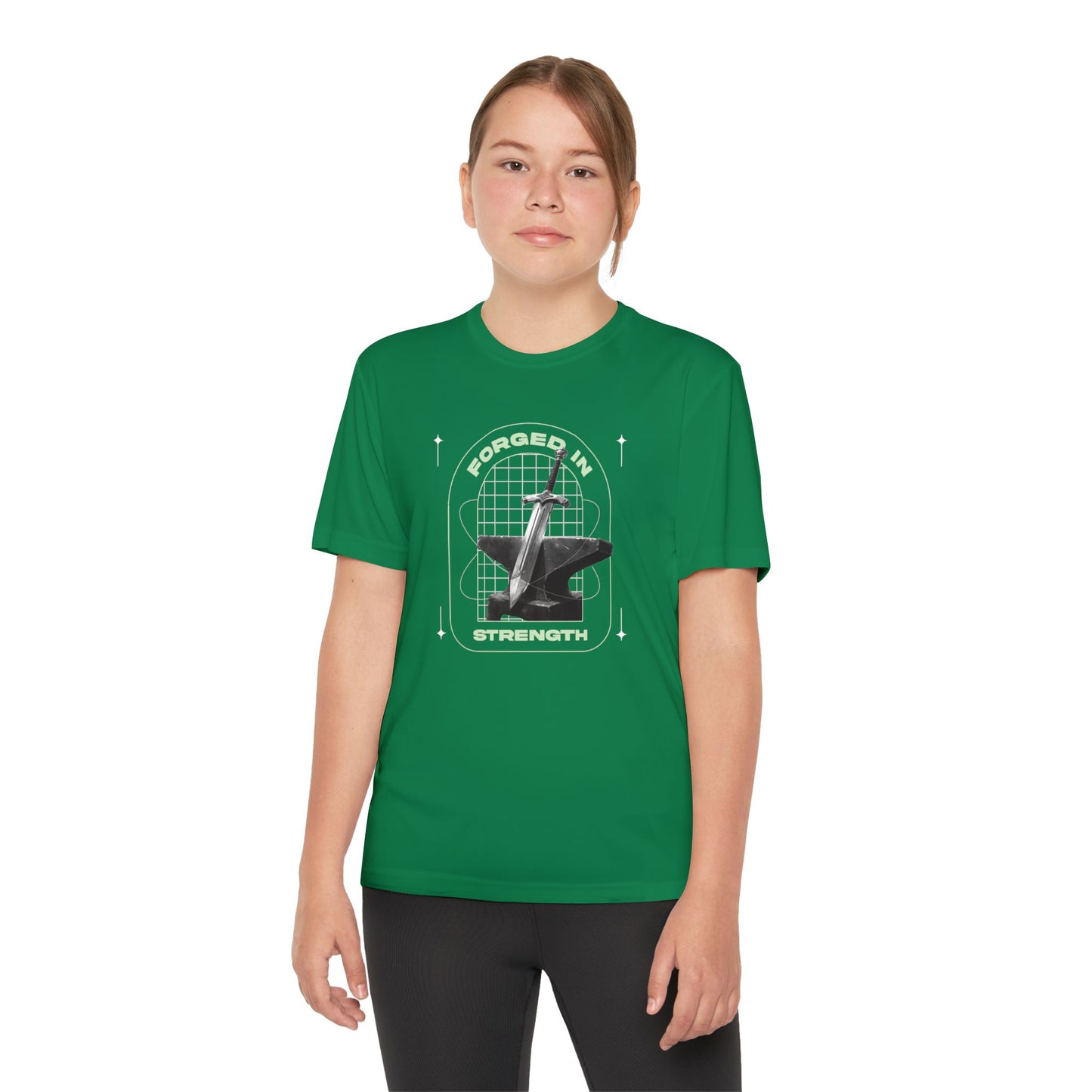 "Forged In Strength" Unisex Youth Competitor Tee - The Shield of Light