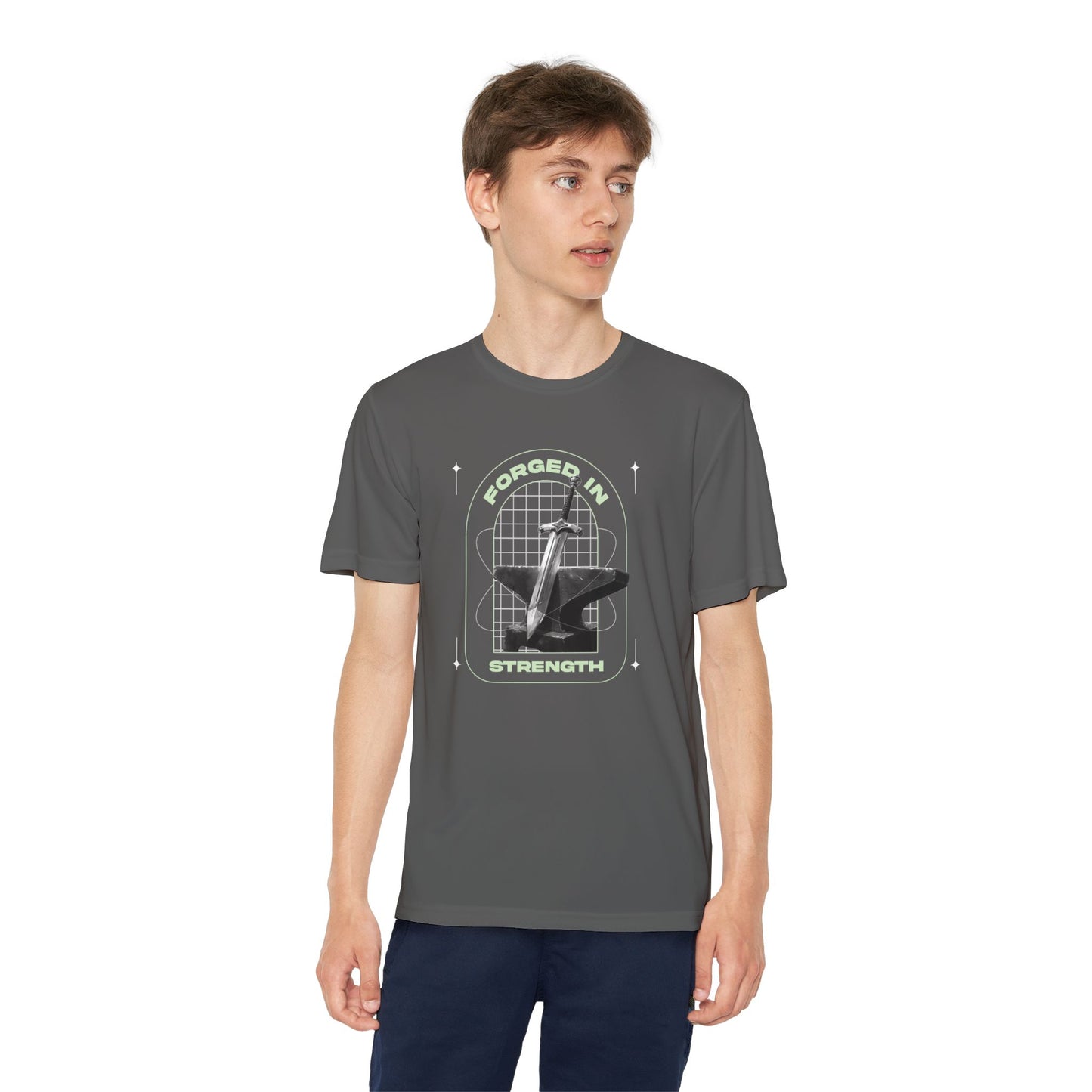 "Forged In Strength" Unisex Youth Competitor Tee - The Shield of Light